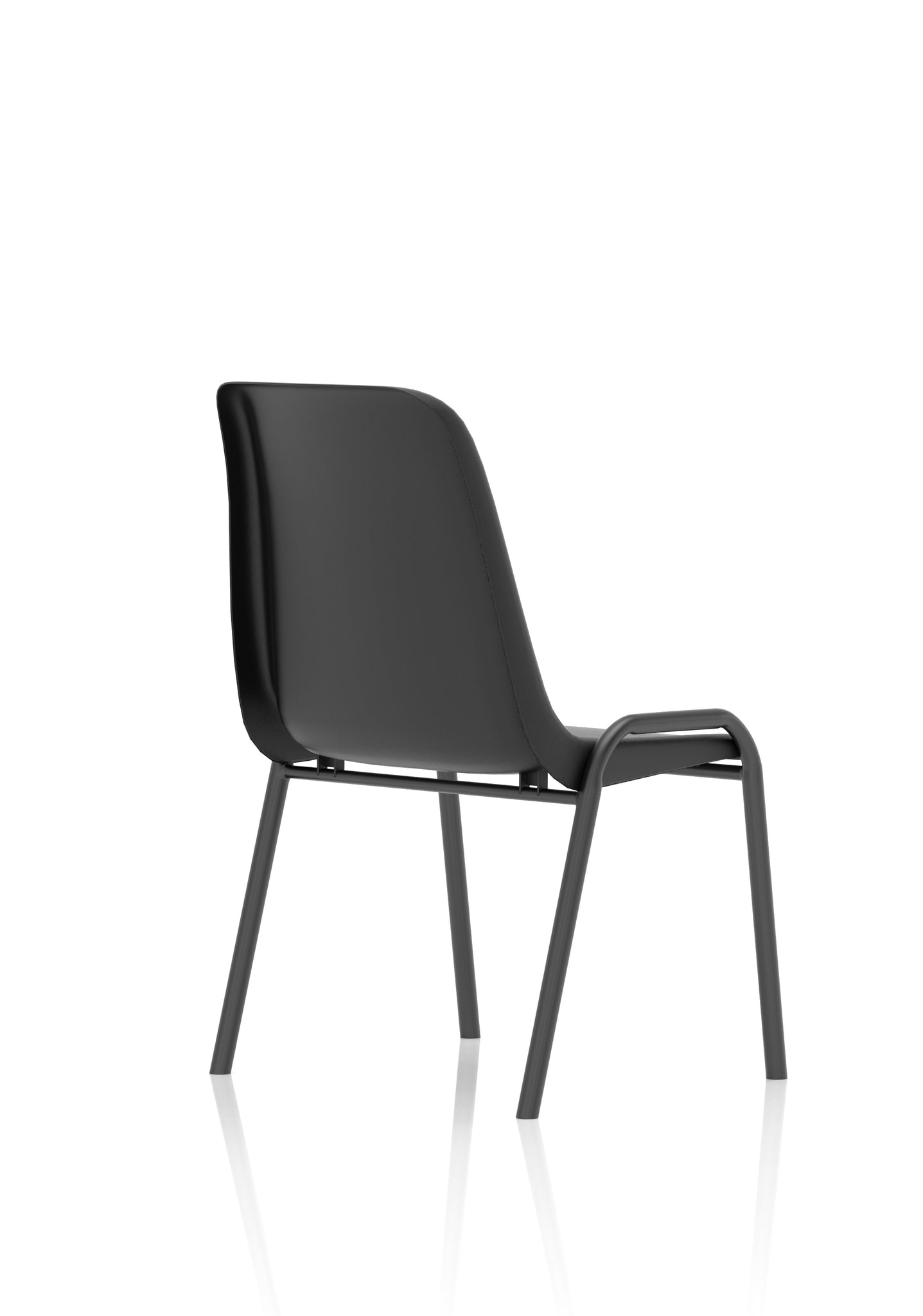 Polly Medium Back Stackable Visitor Chair (pack of 4) - Pre-Assembled, Polypropylene Seat & Back, Metal Frame, 110kg Capacity, 4hr Usage - 480x510x780mm