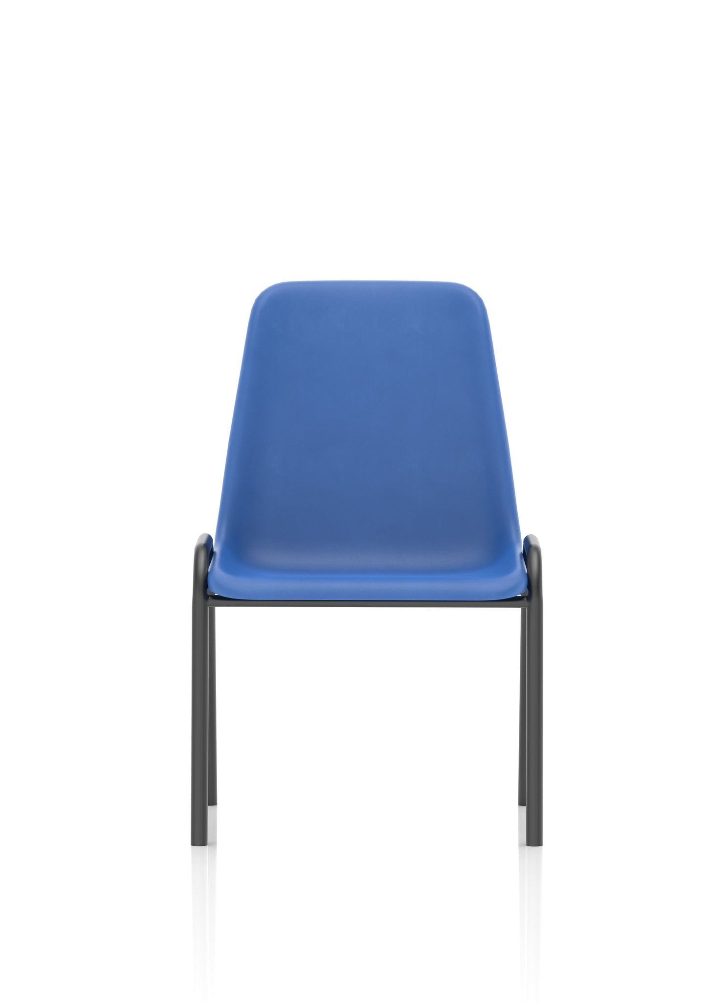 Polly Medium Back Stackable Visitor Chair (pack of 4) - Pre-Assembled, Polypropylene Seat & Back, Metal Frame, 110kg Capacity, 4hr Usage - 480x510x780mm