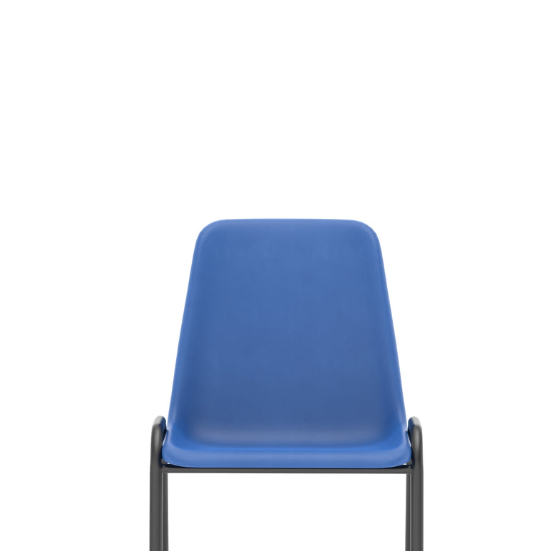 Polly Medium Back Stackable Visitor Chair (pack of 4) - Pre-Assembled, Polypropylene Seat & Back, Metal Frame, 110kg Capacity, 4hr Usage - 480x510x780mm