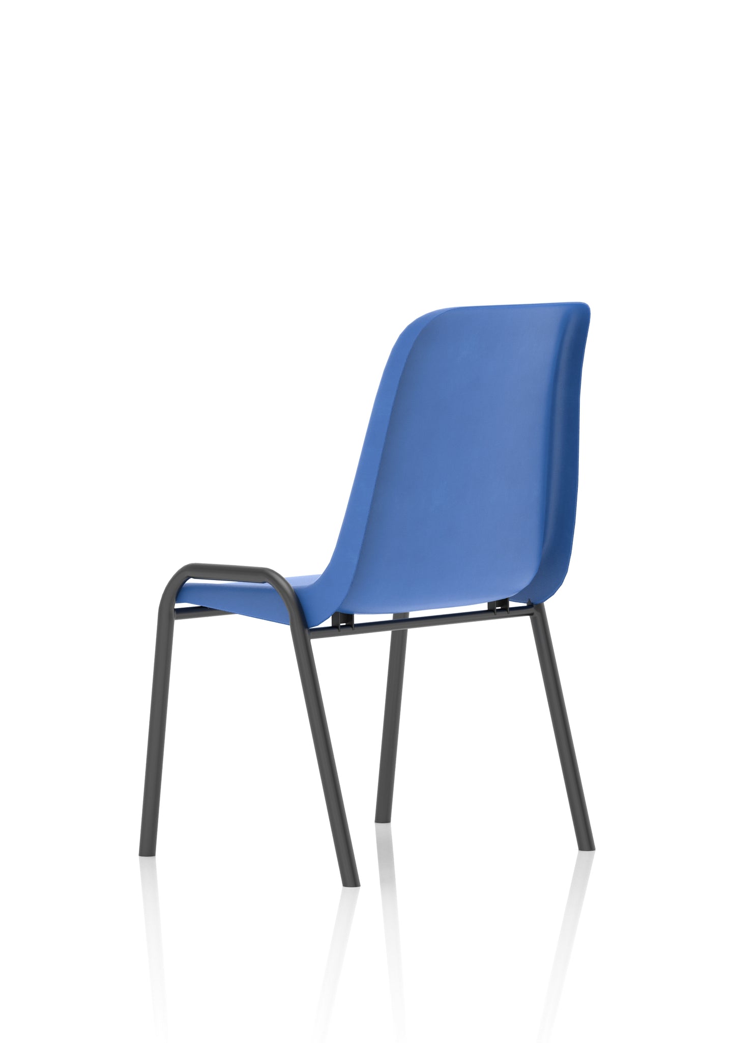 Polly Medium Back Stackable Visitor Chair (pack of 4) - Pre-Assembled, Polypropylene Seat & Back, Metal Frame, 110kg Capacity, 4hr Usage - 480x510x780mm