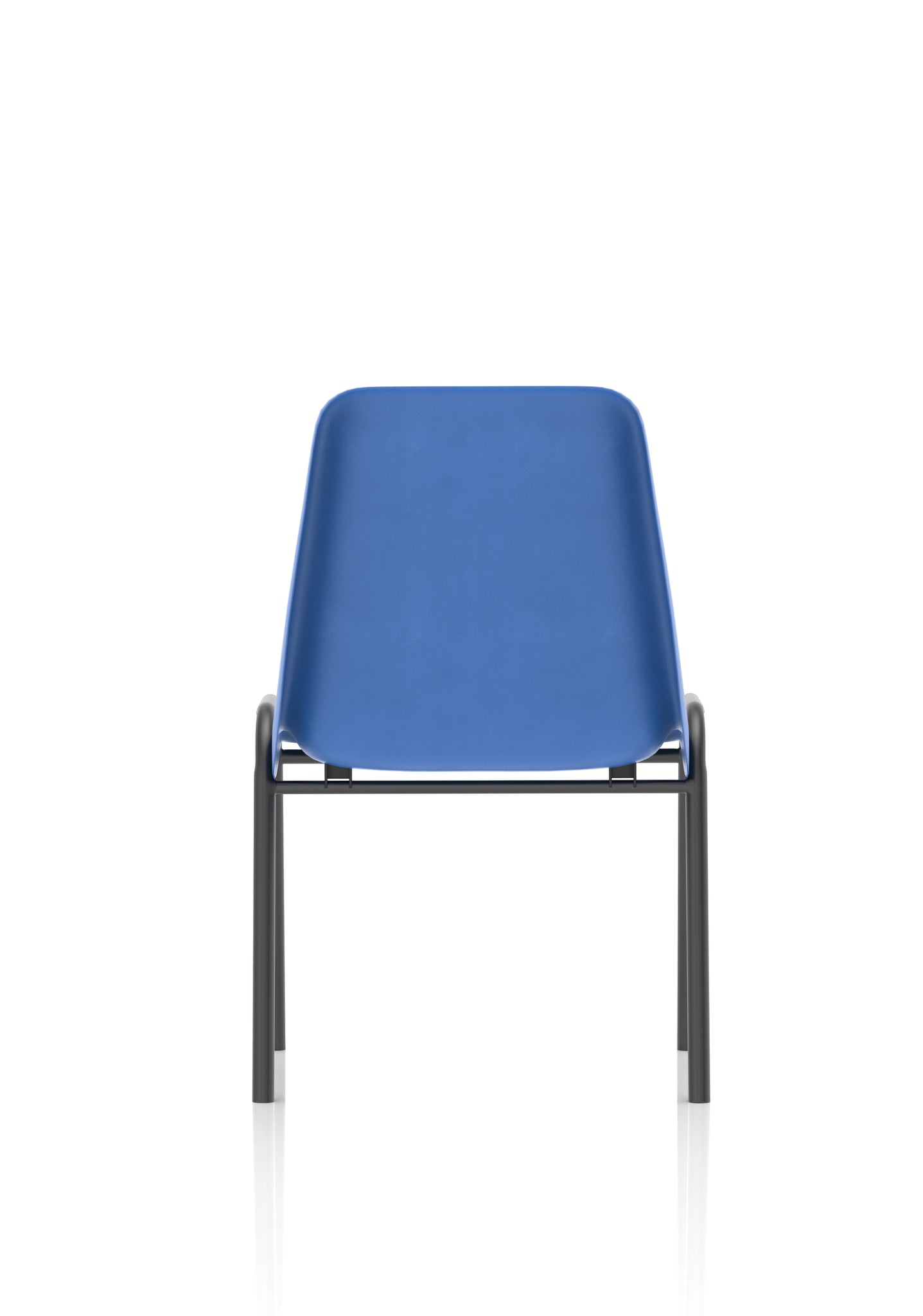 Polly Medium Back Stackable Visitor Chair (pack of 4) - Pre-Assembled, Polypropylene Seat & Back, Metal Frame, 110kg Capacity, 4hr Usage - 480x510x780mm