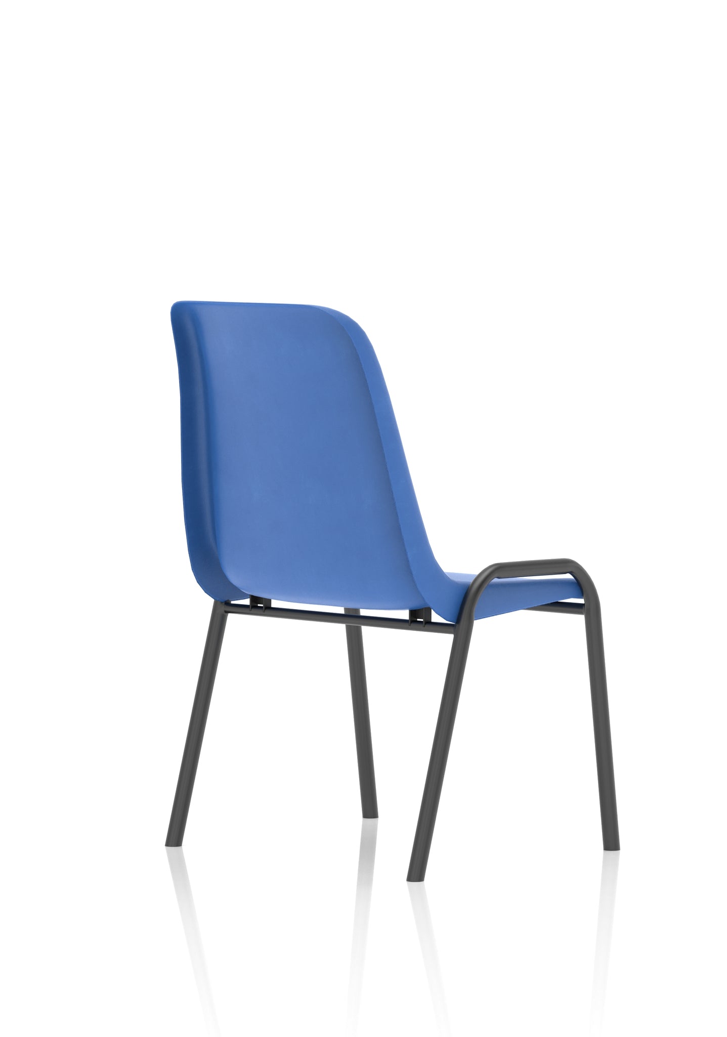 Polly Medium Back Stackable Visitor Chair (pack of 4) - Pre-Assembled, Polypropylene Seat & Back, Metal Frame, 110kg Capacity, 4hr Usage - 480x510x780mm