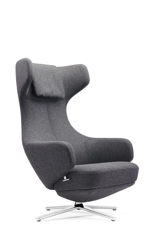 Sofia Executive Chair in Charcoal – Cashmere & Steel, Self-Assembly, 5 Year Mechanical Warranty – Modern Ergonomic Office Chair