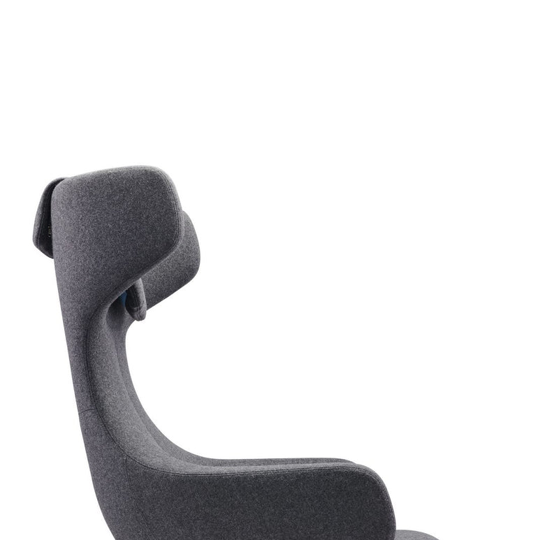 Sofia Executive Chair in Charcoal – Cashmere & Steel, Self-Assembly, 5 Year Mechanical Warranty – Modern Ergonomic Office Chair