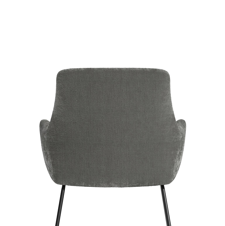 Quote Sled Base Office Reception Chair – Grey Velour, Polyester & Steel, Self-Assembly, 3 Year Mechanical Warranty – Modern Reception or Waiting Room Seating