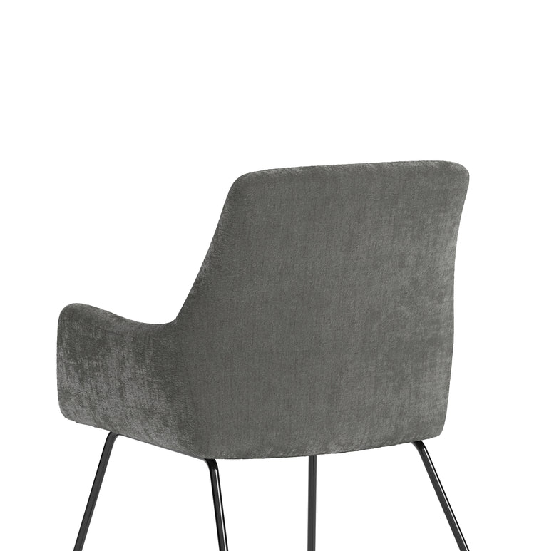 Quote Sled Base Office Reception Chair – Grey Velour, Polyester & Steel, Self-Assembly, 3 Year Mechanical Warranty – Modern Reception or Waiting Room Seating