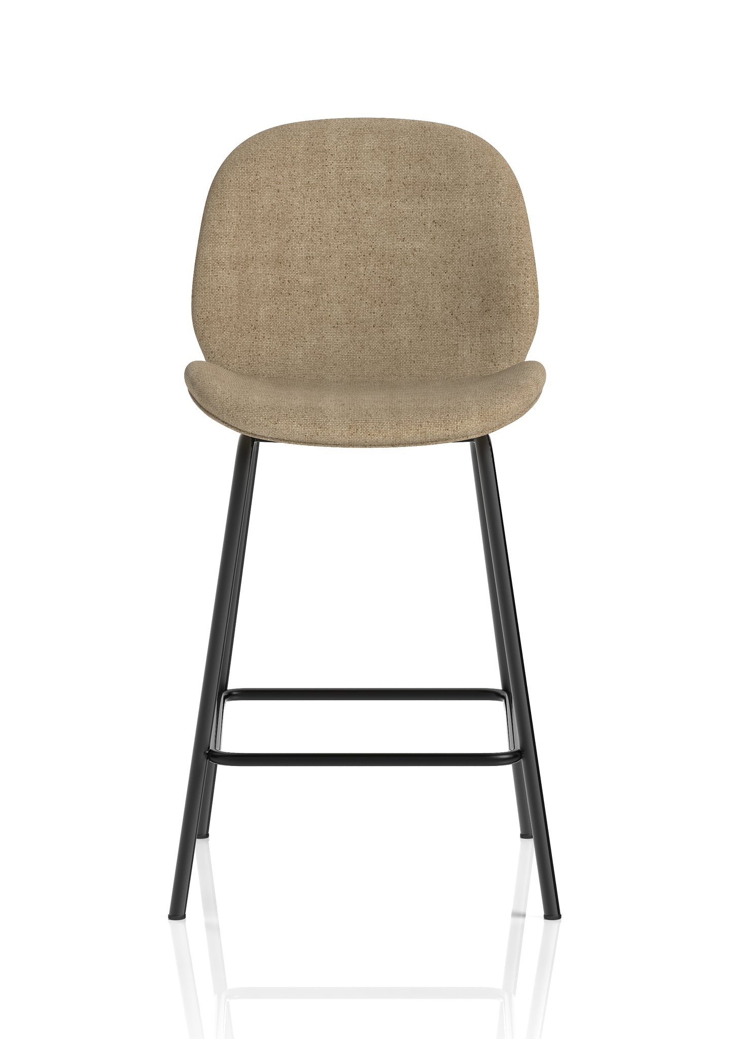 Brayford Bistro High Stool – Fabric Upholstery, Oatmeal or Ocean Blue – Self-Assembly, 2 Year Structural Warranty – Modern Office or Breakout Seating