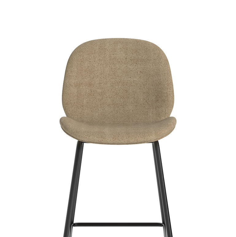 Brayford Bistro High Stool – Fabric Upholstery, Oatmeal or Ocean Blue – Self-Assembly, 2 Year Structural Warranty – Modern Office or Breakout Seating