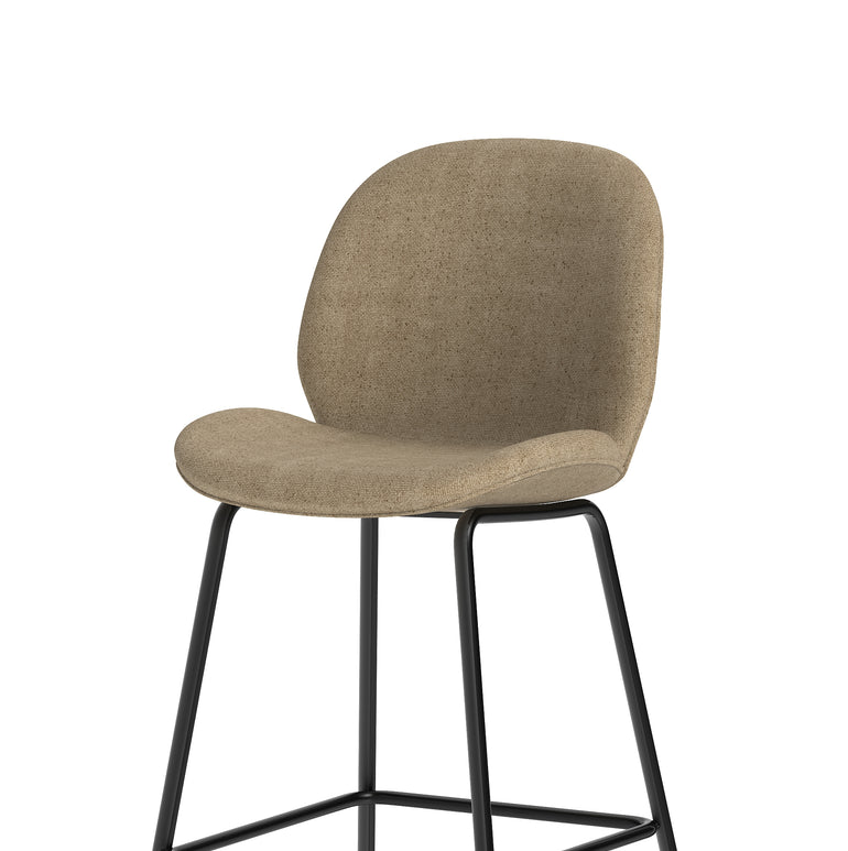 Brayford Bistro High Stool – Fabric Upholstery, Oatmeal or Ocean Blue – Self-Assembly, 2 Year Structural Warranty – Modern Office or Breakout Seating