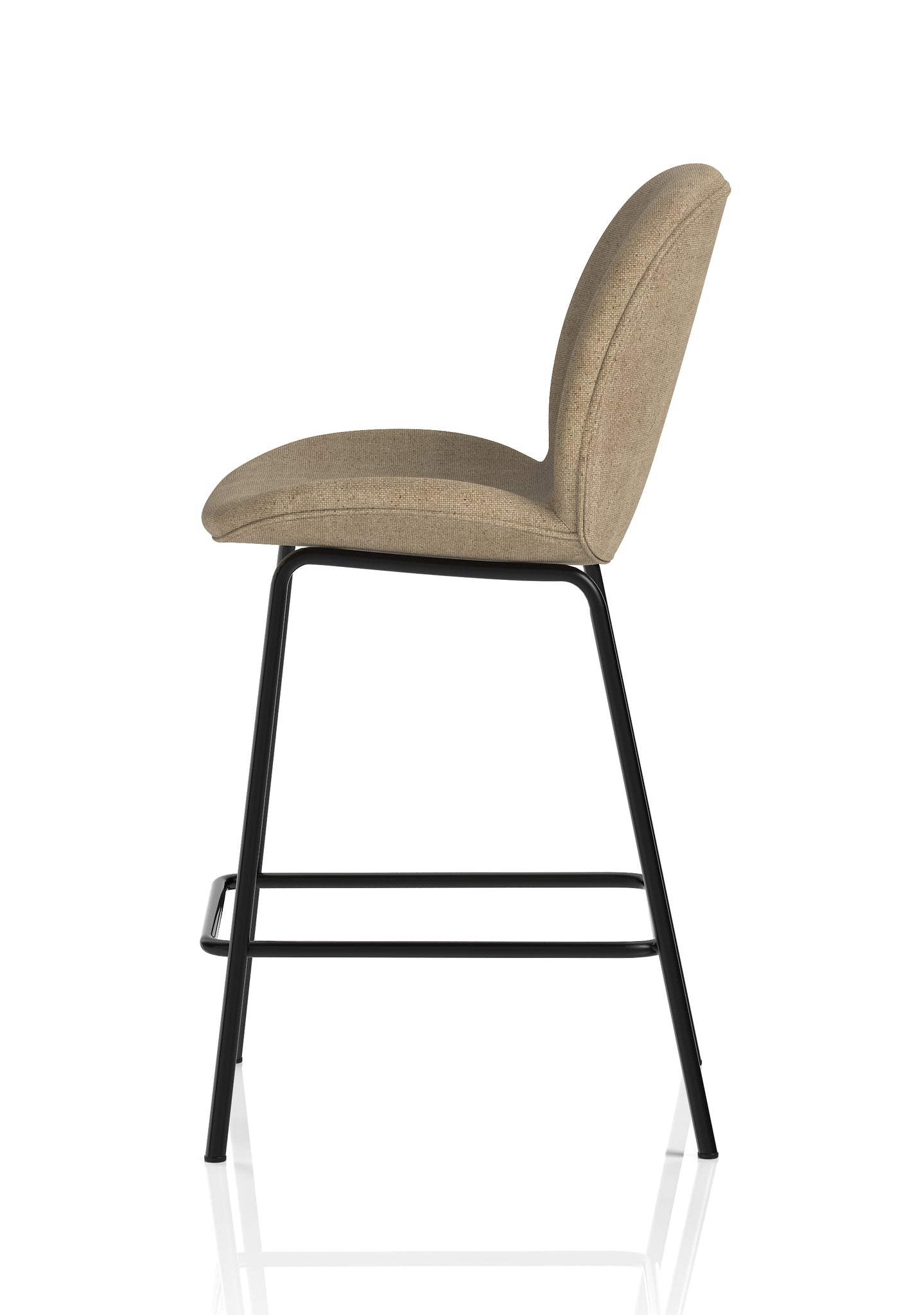 Brayford Bistro High Stool – Fabric Upholstery, Oatmeal or Ocean Blue – Self-Assembly, 2 Year Structural Warranty – Modern Office or Breakout Seating