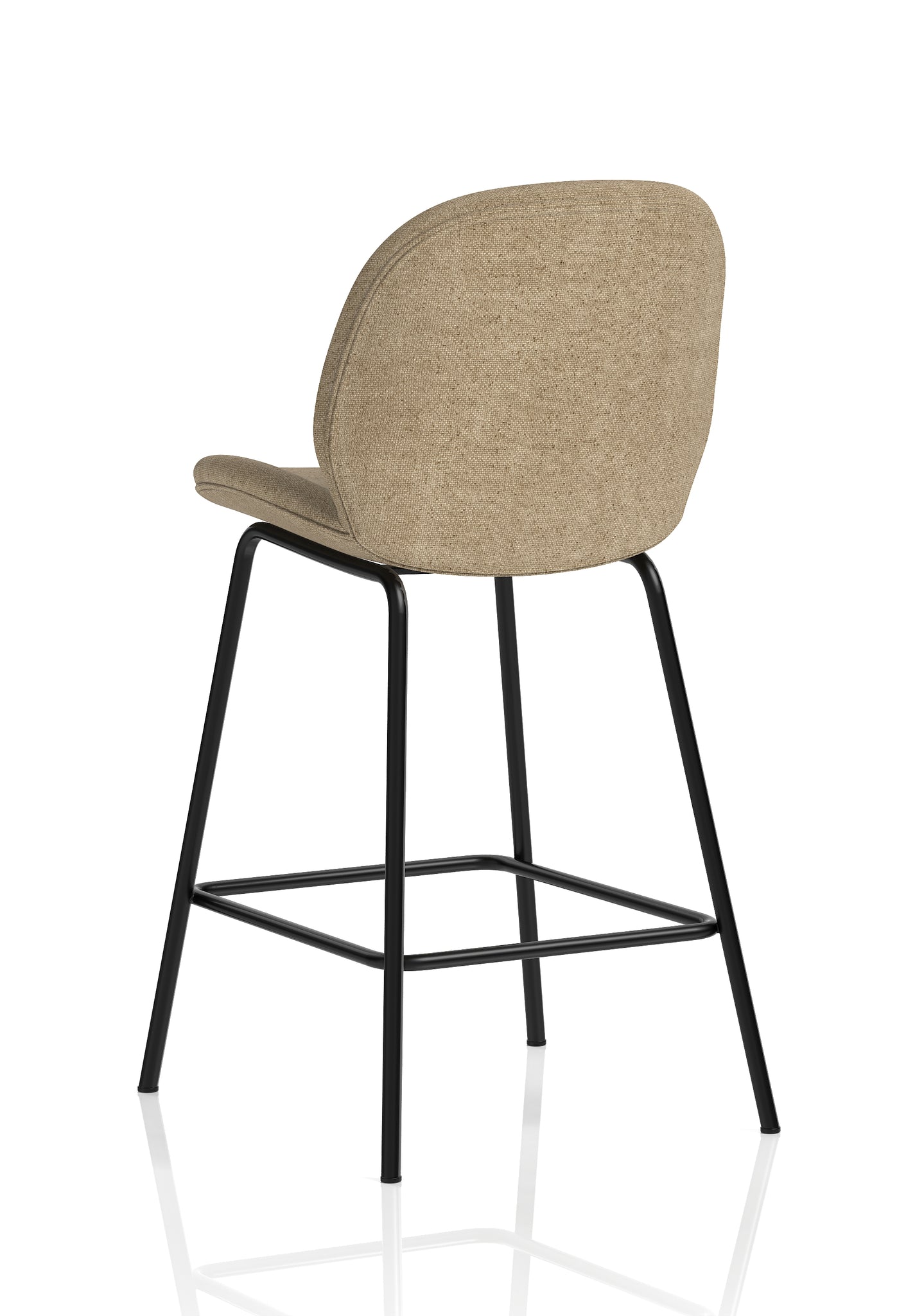 Brayford Bistro High Stool – Fabric Upholstery, Oatmeal or Ocean Blue – Self-Assembly, 2 Year Structural Warranty – Modern Office or Breakout Seating