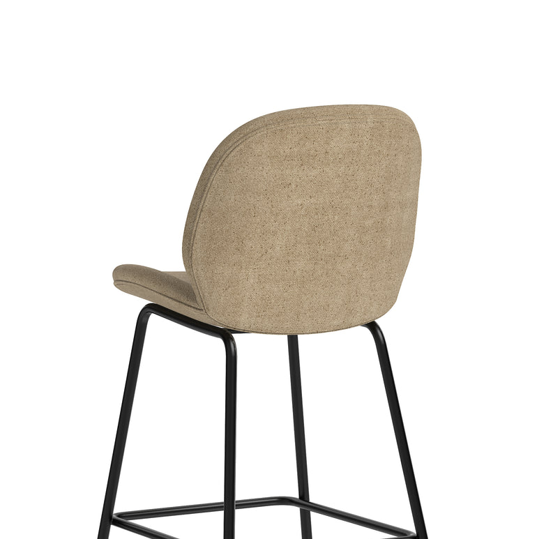Brayford Bistro High Stool – Fabric Upholstery, Oatmeal or Ocean Blue – Self-Assembly, 2 Year Structural Warranty – Modern Office or Breakout Seating