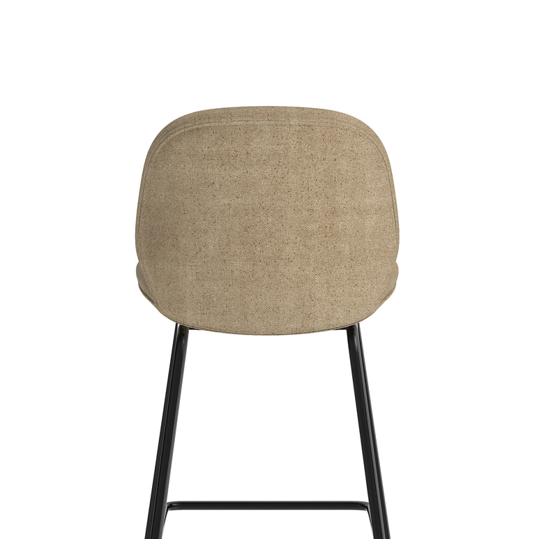Brayford Bistro High Stool – Fabric Upholstery, Oatmeal or Ocean Blue – Self-Assembly, 2 Year Structural Warranty – Modern Office or Breakout Seating