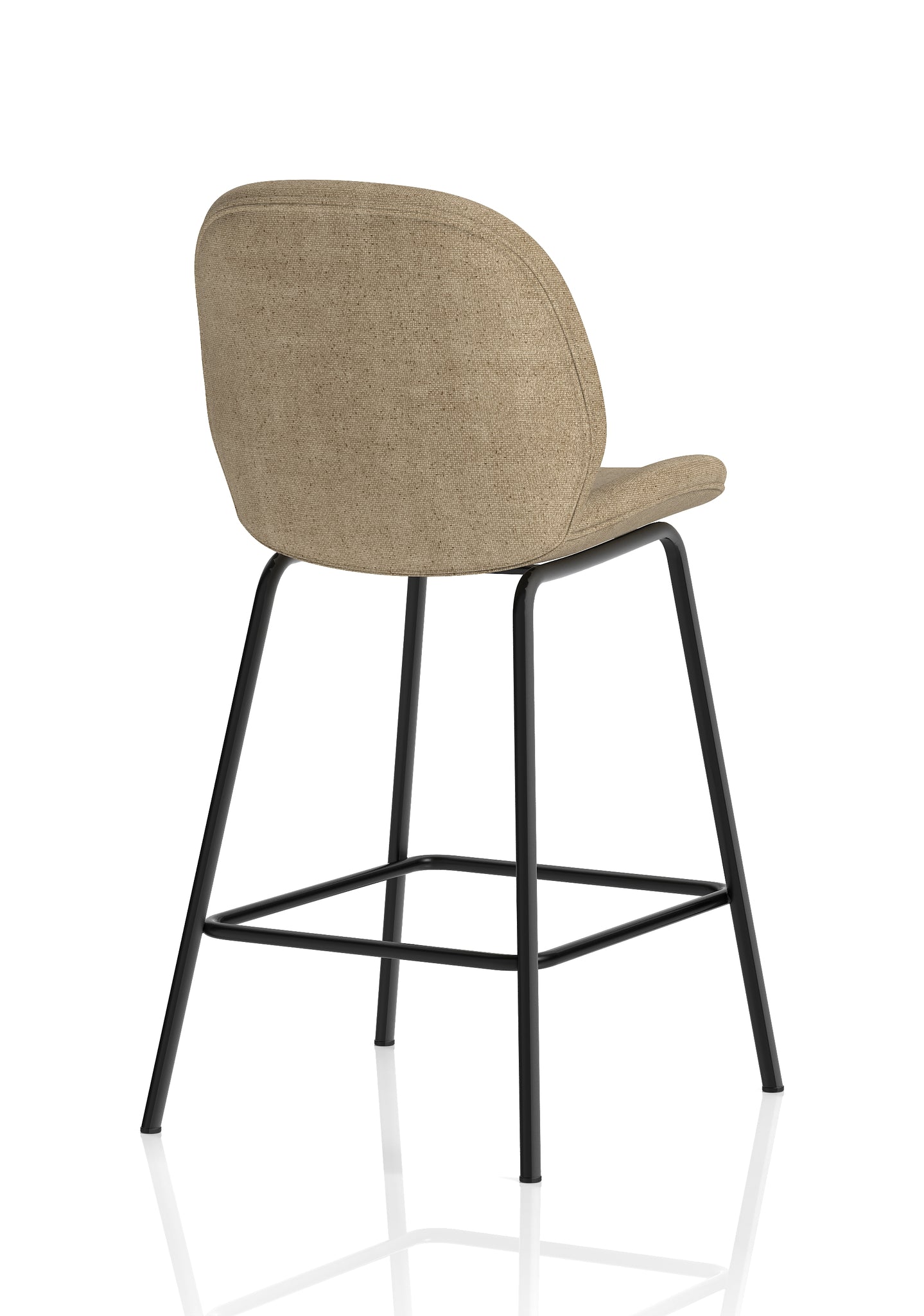 Brayford Bistro High Stool – Fabric Upholstery, Oatmeal or Ocean Blue – Self-Assembly, 2 Year Structural Warranty – Modern Office or Breakout Seating