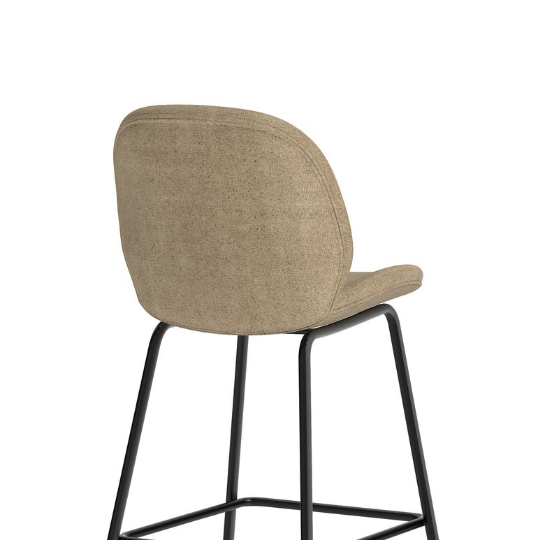 Brayford Bistro High Stool – Fabric Upholstery, Oatmeal or Ocean Blue – Self-Assembly, 2 Year Structural Warranty – Modern Office or Breakout Seating