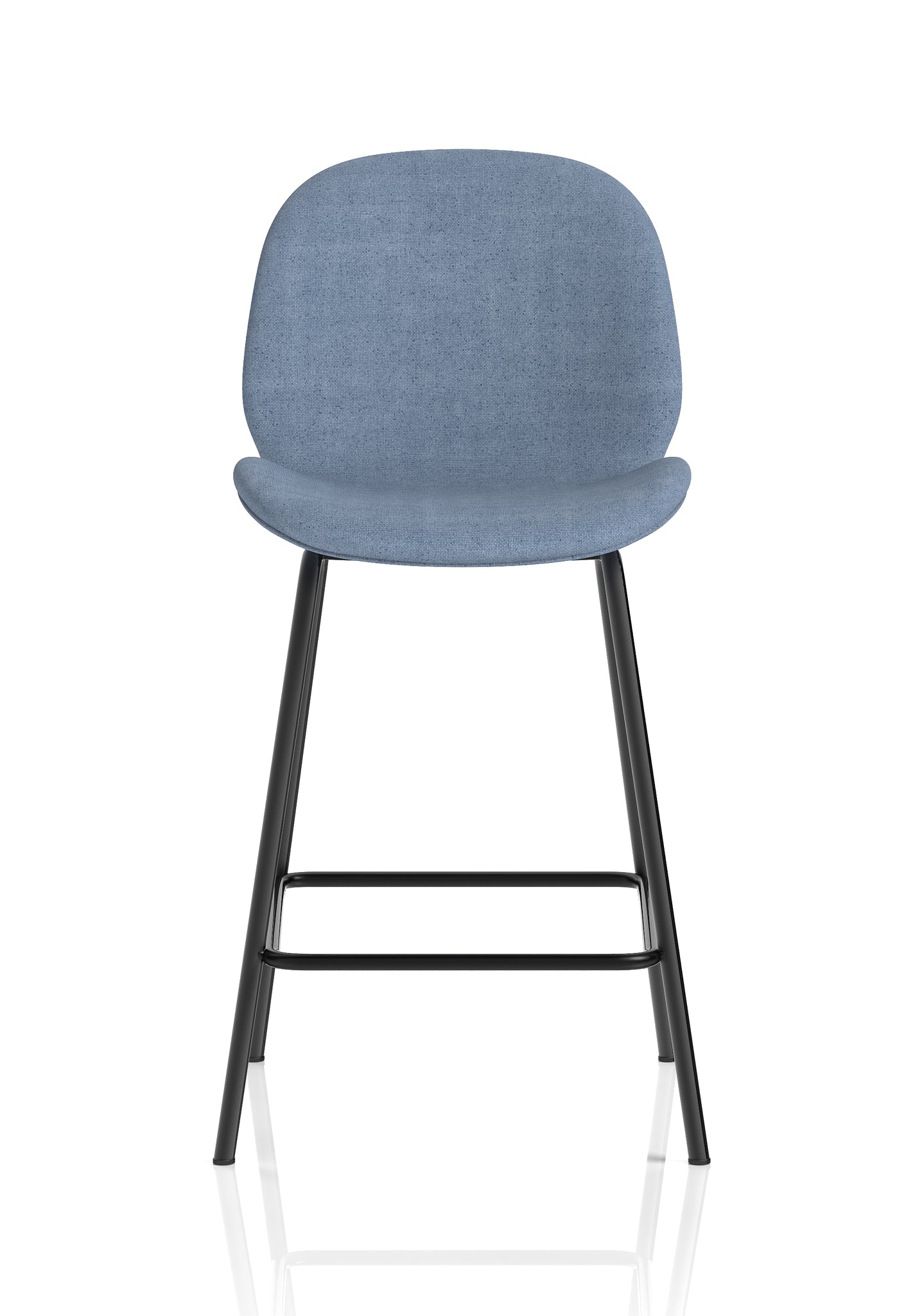 Brayford Bistro High Stool – Fabric Upholstery, Oatmeal or Ocean Blue – Self-Assembly, 2 Year Structural Warranty – Modern Office or Breakout Seating