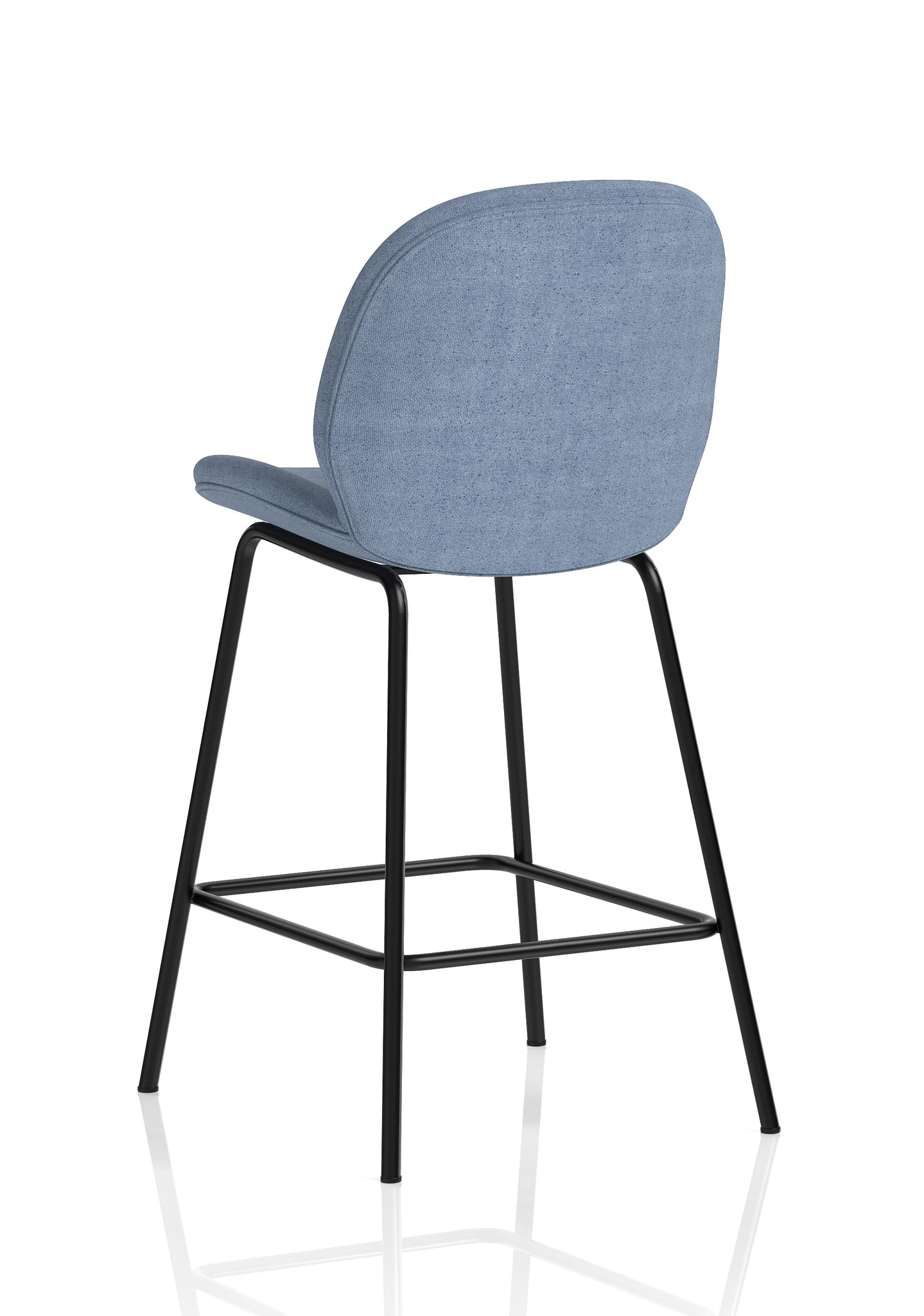 Brayford Bistro High Stool – Fabric Upholstery, Oatmeal or Ocean Blue – Self-Assembly, 2 Year Structural Warranty – Modern Office or Breakout Seating