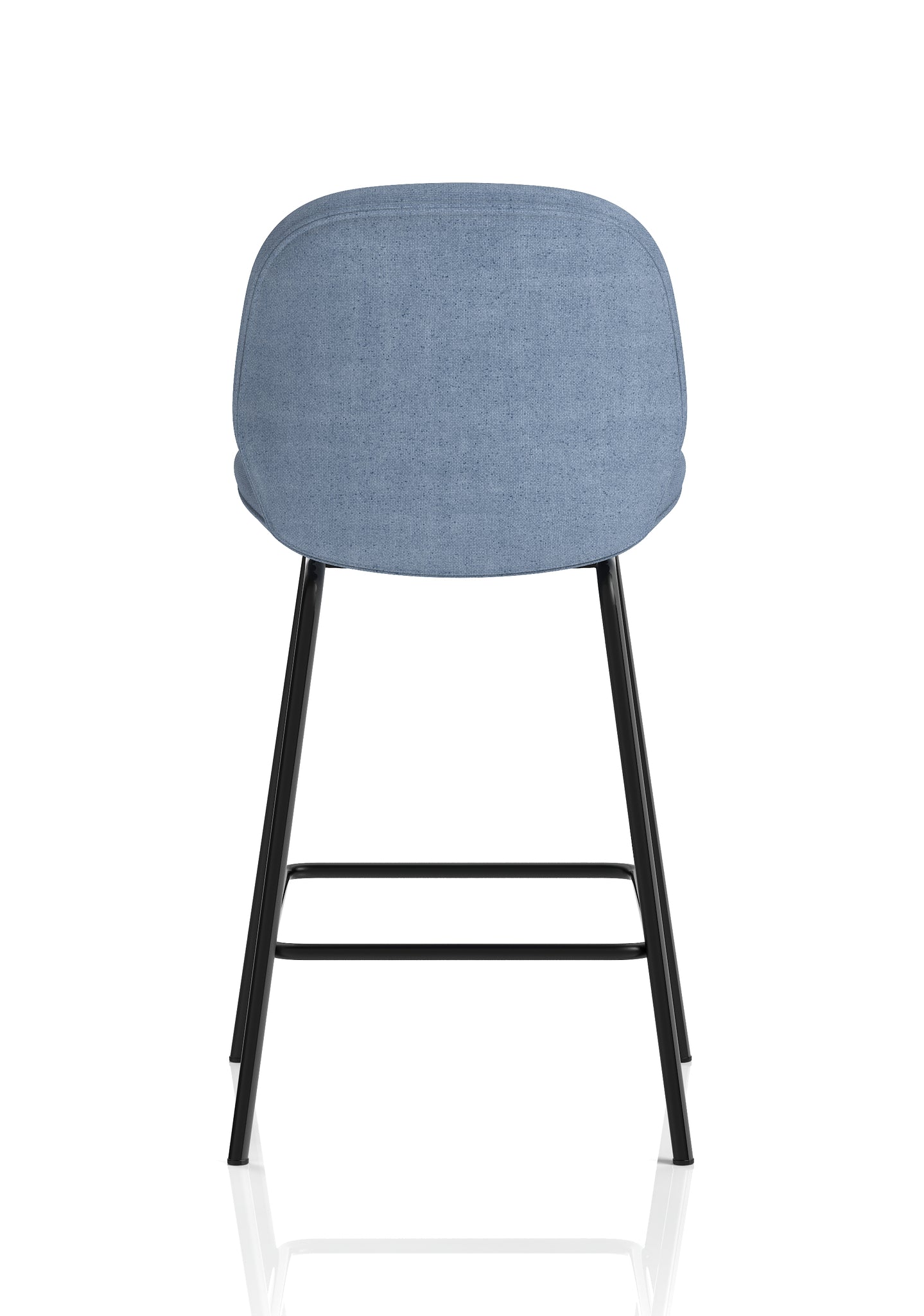 Brayford Bistro High Stool – Fabric Upholstery, Oatmeal or Ocean Blue – Self-Assembly, 2 Year Structural Warranty – Modern Office or Breakout Seating