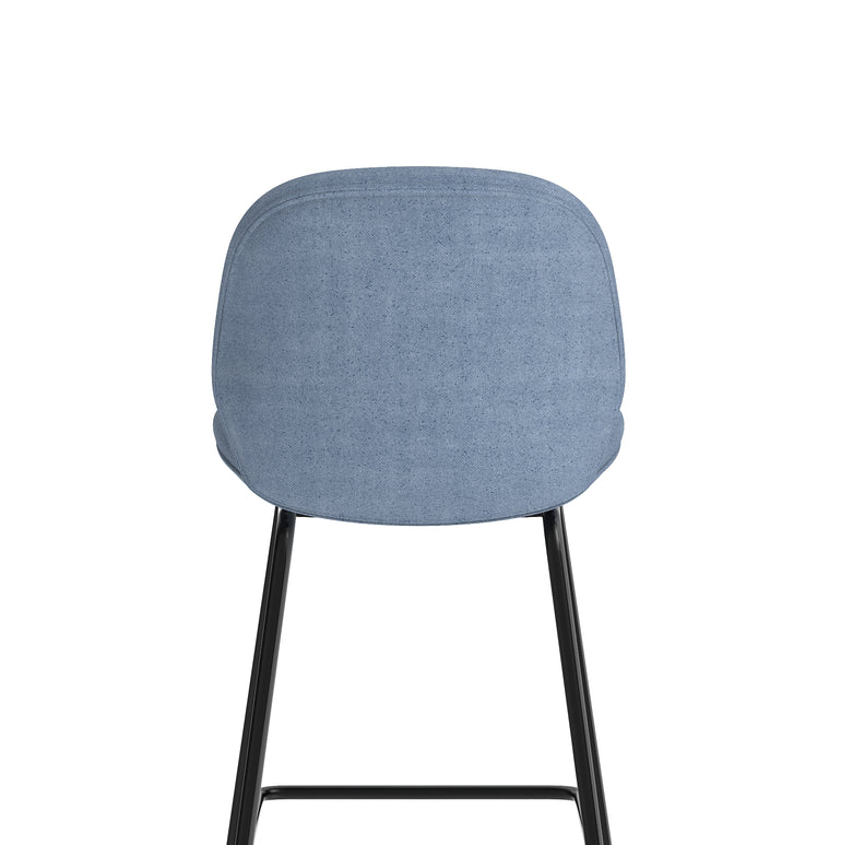 Brayford Bistro High Stool – Fabric Upholstery, Oatmeal or Ocean Blue – Self-Assembly, 2 Year Structural Warranty – Modern Office or Breakout Seating