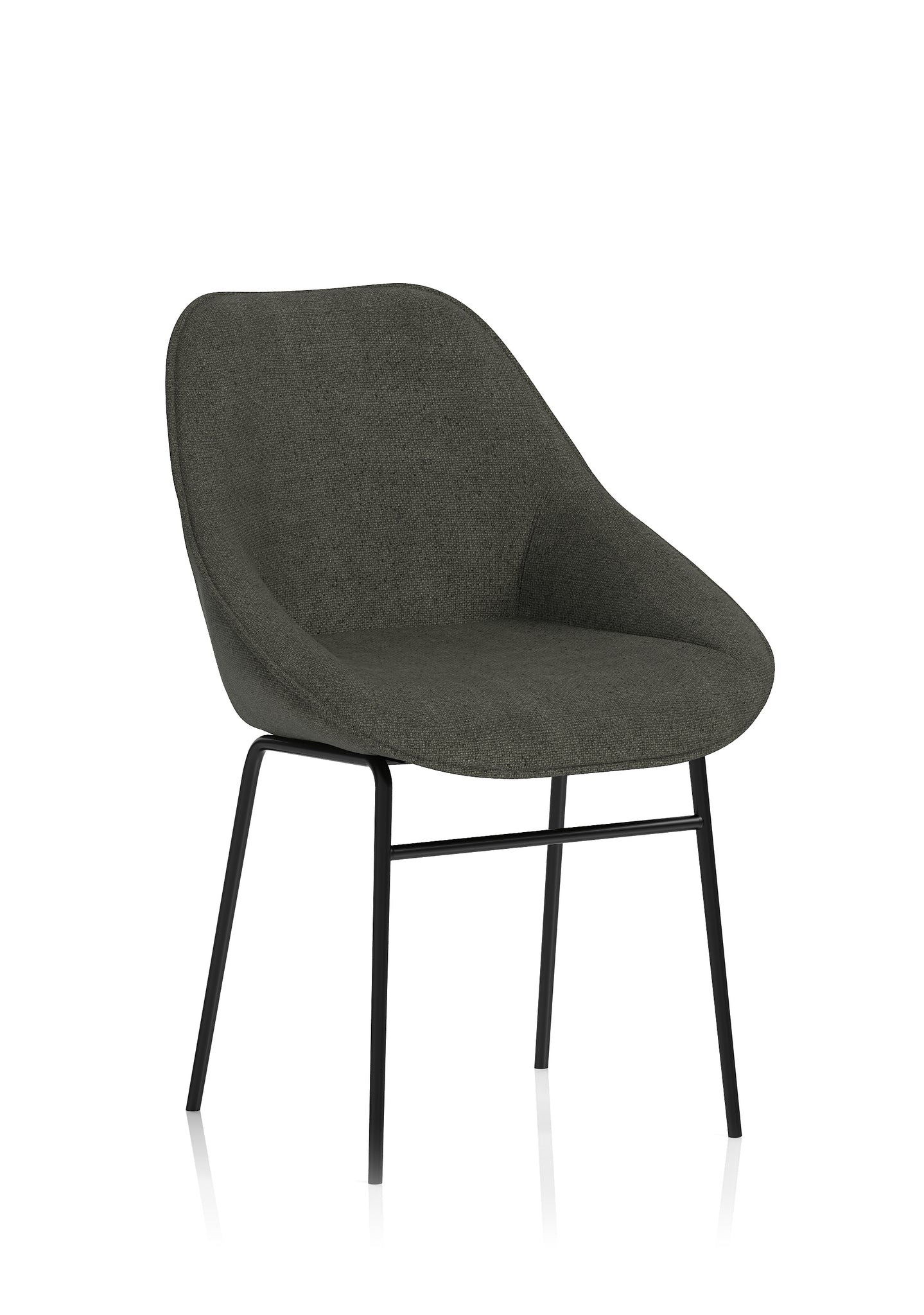 Hepscott Bistro Stool – Fabric Upholstered, Self-Assembly, Charcoal or Denim Blue, 2 Year Structural Warranty – Modern Office or Café Seating