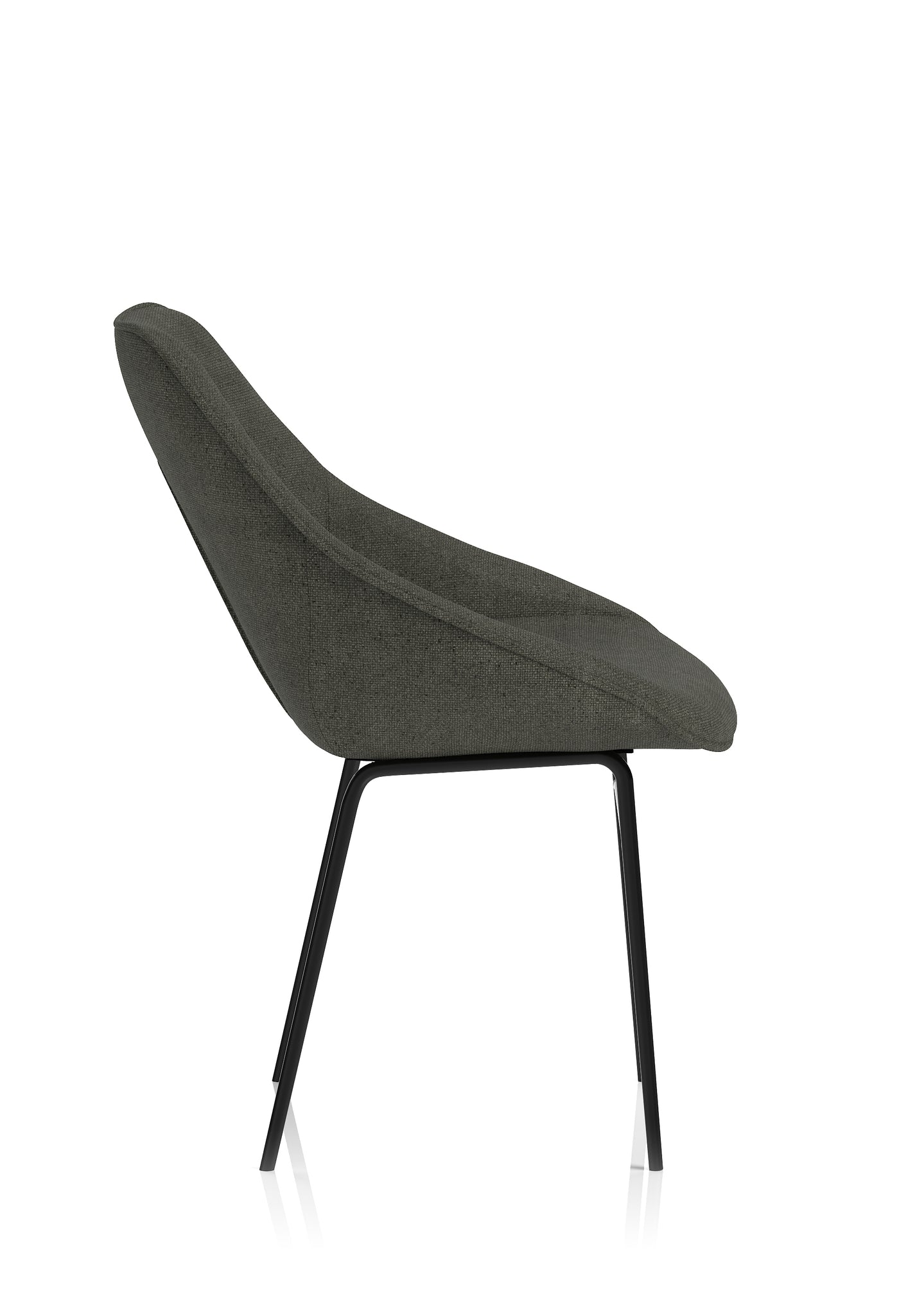Hepscott Bistro Stool – Fabric Upholstered, Self-Assembly, Charcoal or Denim Blue, 2 Year Structural Warranty – Modern Office or Café Seating