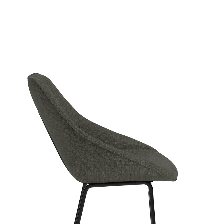 Hepscott Bistro Stool – Fabric Upholstered, Self-Assembly, Charcoal or Denim Blue, 2 Year Structural Warranty – Modern Office or Café Seating