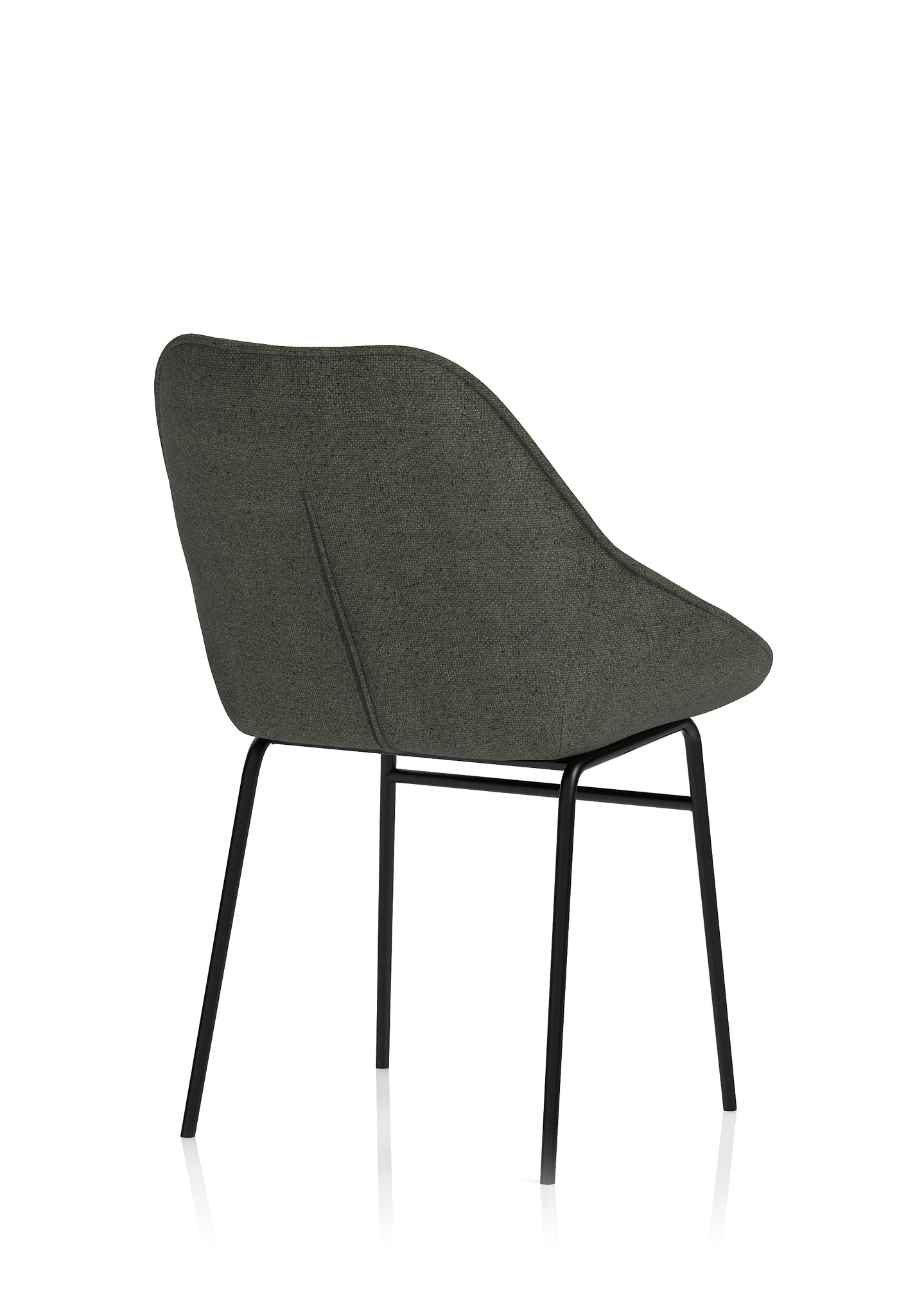 Hepscott Bistro Stool – Fabric Upholstered, Self-Assembly, Charcoal or Denim Blue, 2 Year Structural Warranty – Modern Office or Café Seating