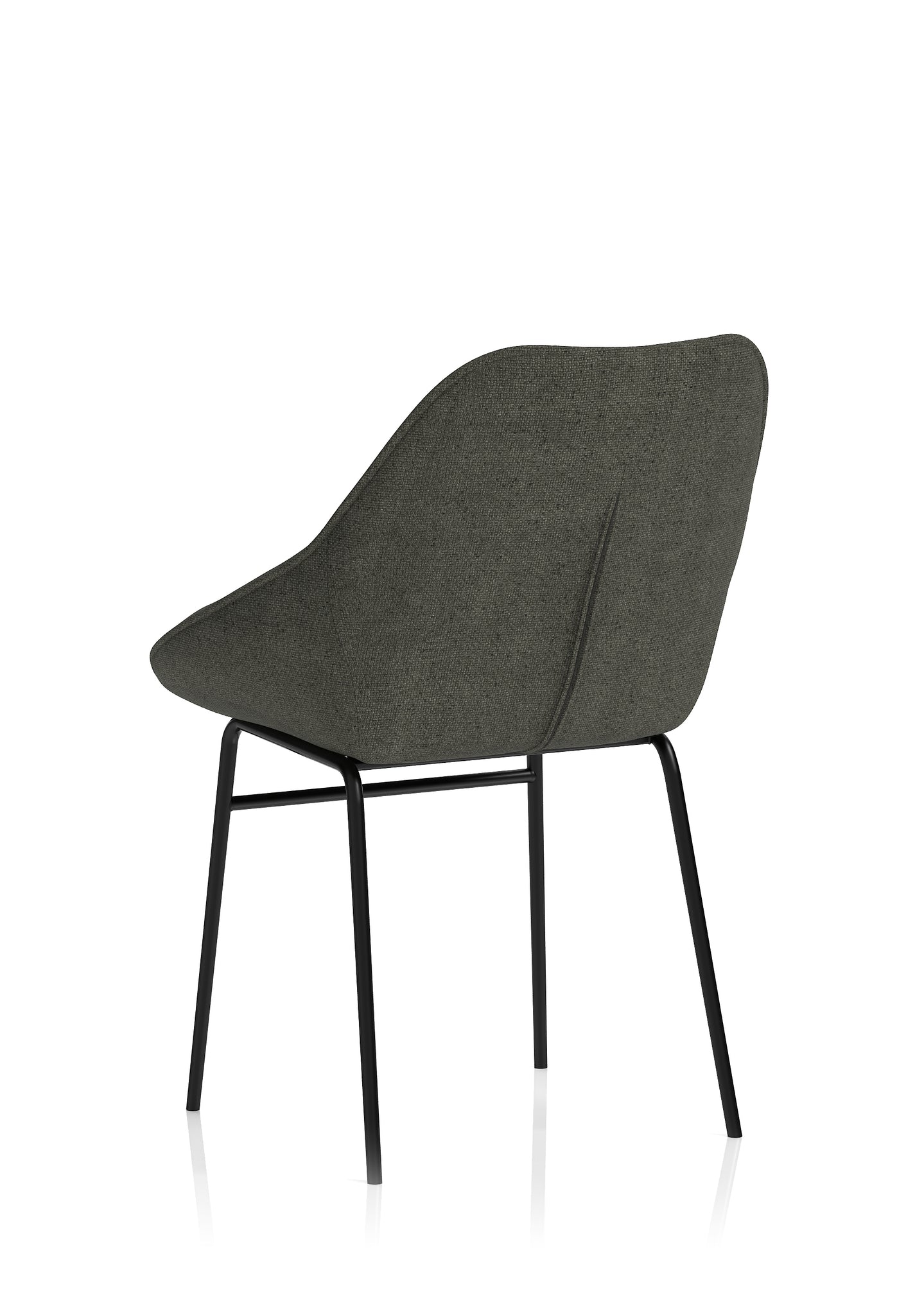 Hepscott Bistro Stool – Fabric Upholstered, Self-Assembly, Charcoal or Denim Blue, 2 Year Structural Warranty – Modern Office or Café Seating
