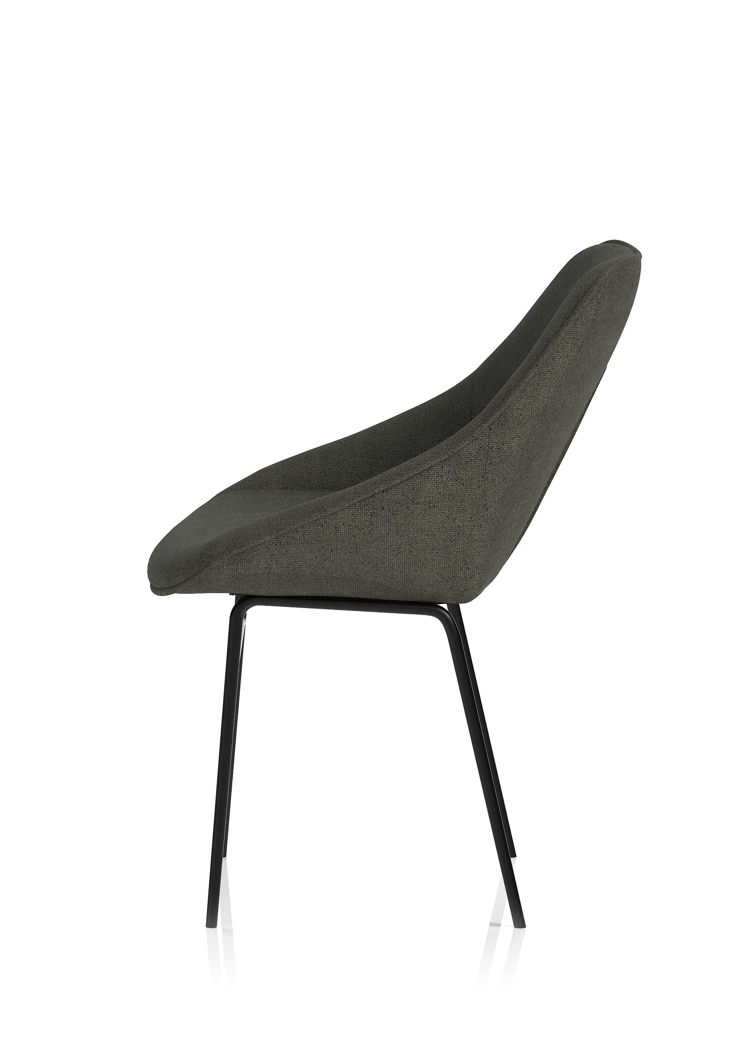 Hepscott Bistro Stool – Fabric Upholstered, Self-Assembly, Charcoal or Denim Blue, 2 Year Structural Warranty – Modern Office or Café Seating