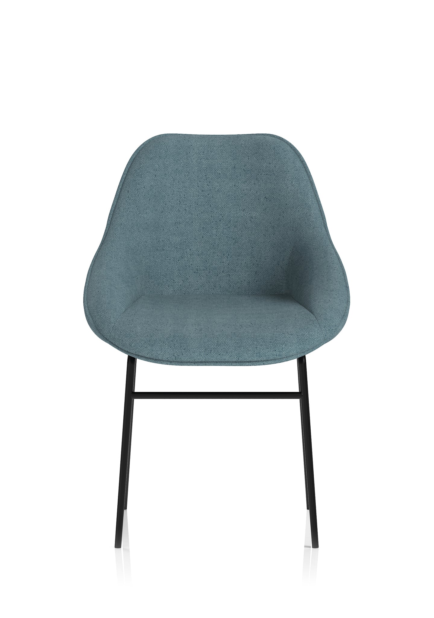 Hepscott Bistro Stool – Fabric Upholstered, Self-Assembly, Charcoal or Denim Blue, 2 Year Structural Warranty – Modern Office or Café Seating