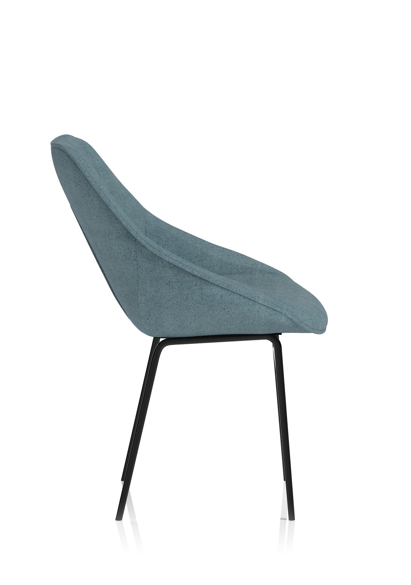 Hepscott Bistro Stool – Fabric Upholstered, Self-Assembly, Charcoal or Denim Blue, 2 Year Structural Warranty – Modern Office or Café Seating