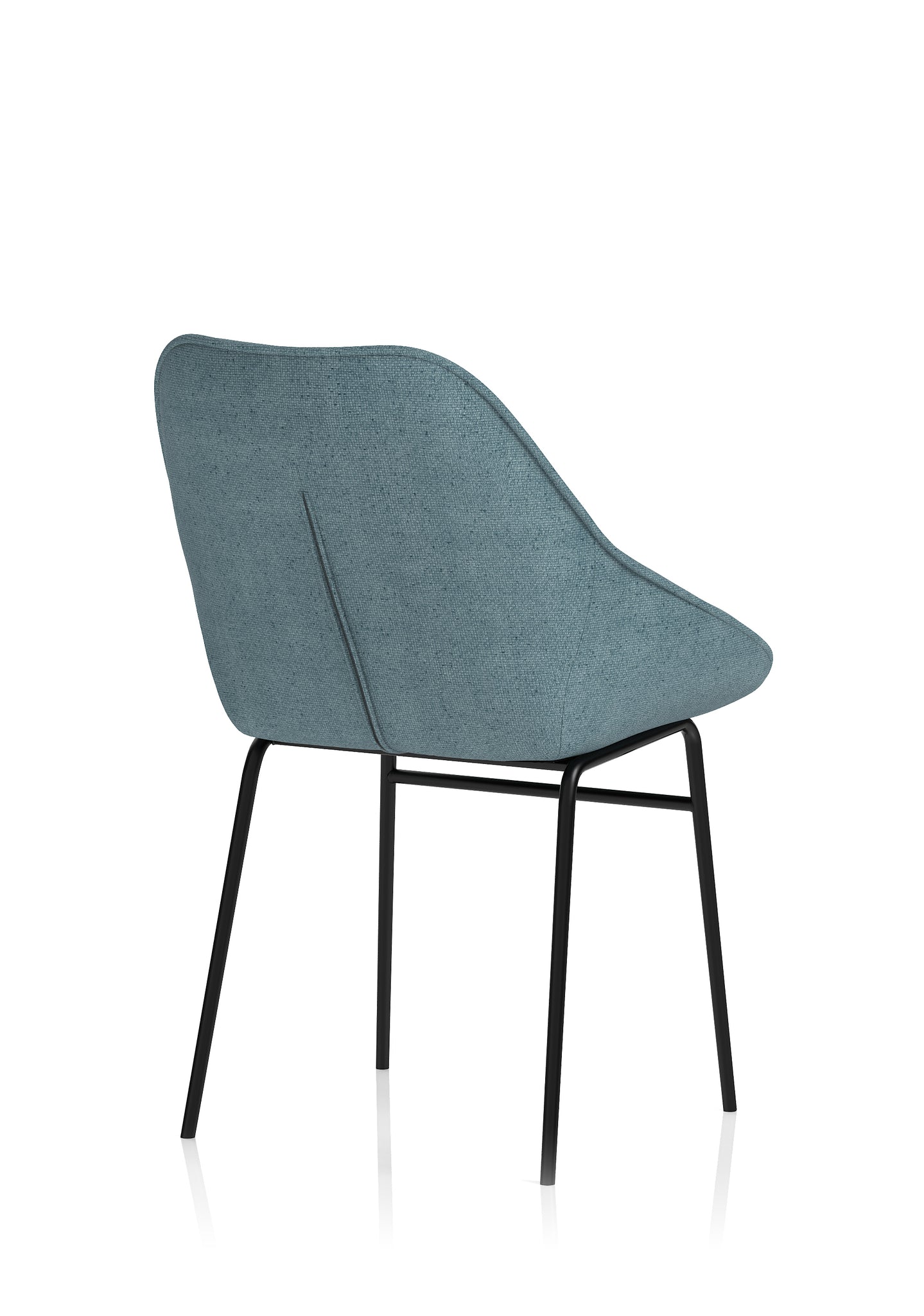 Hepscott Bistro Stool – Fabric Upholstered, Self-Assembly, Charcoal or Denim Blue, 2 Year Structural Warranty – Modern Office or Café Seating
