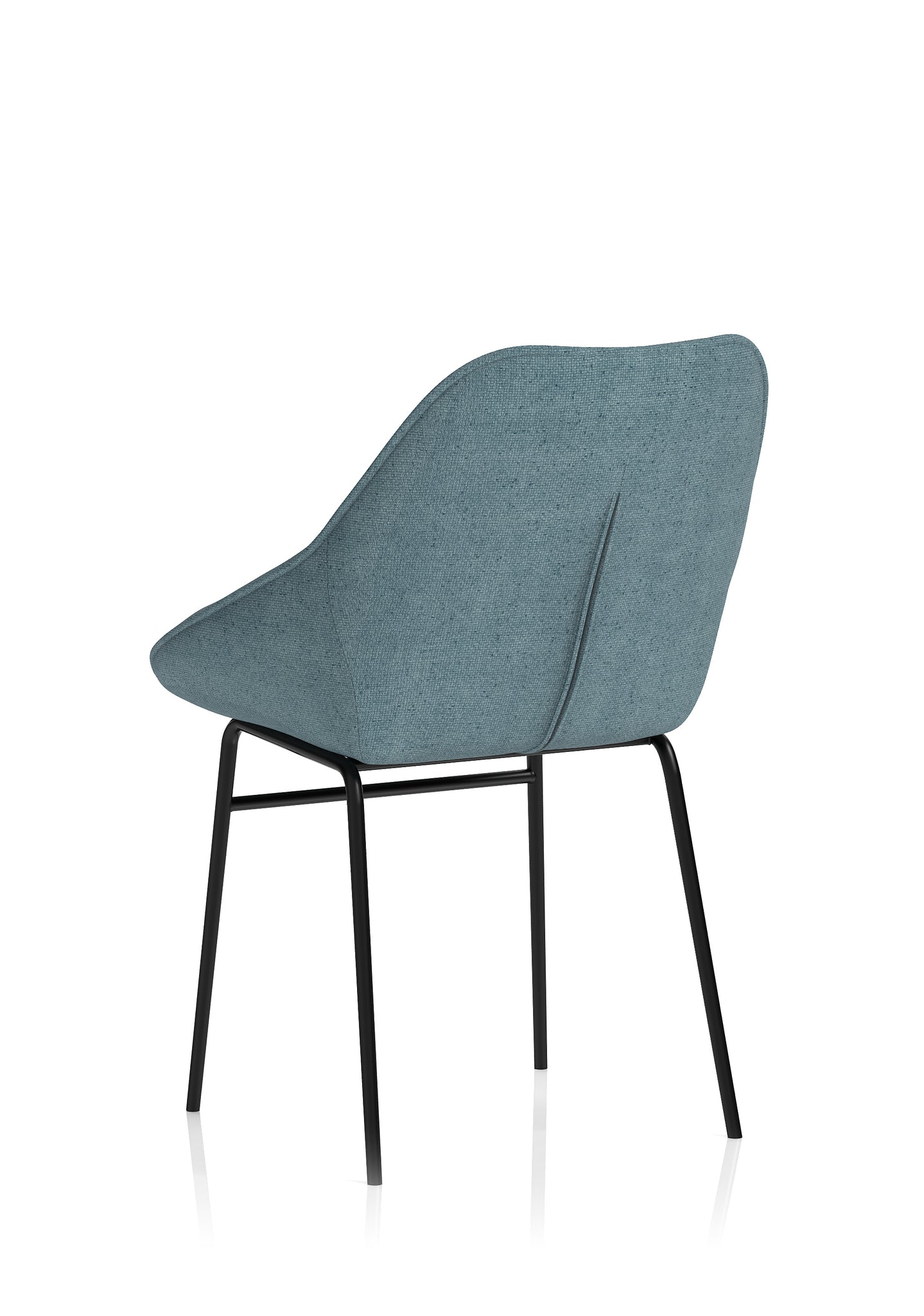 Hepscott Bistro Stool – Fabric Upholstered, Self-Assembly, Charcoal or Denim Blue, 2 Year Structural Warranty – Modern Office or Café Seating