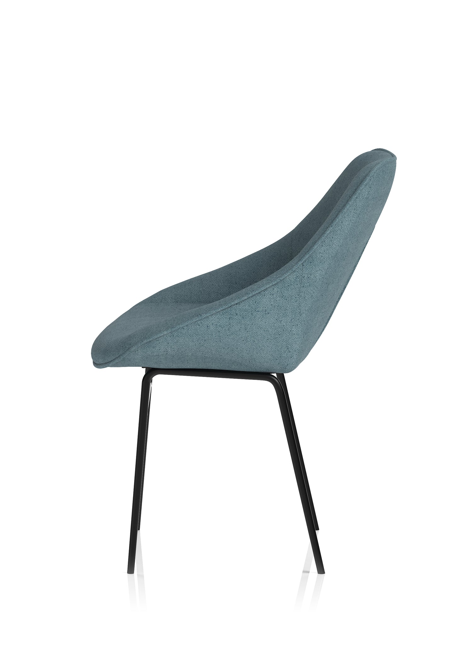 Hepscott Bistro Stool – Fabric Upholstered, Self-Assembly, Charcoal or Denim Blue, 2 Year Structural Warranty – Modern Office or Café Seating