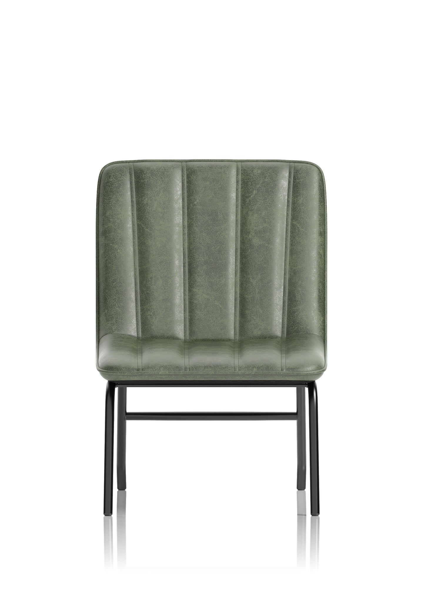 Marlow Bistro Chair – PU Leather, Forest Green or Pewter Grey, Self-Assembly, 2 Year Structural Warranty – Modern Dining or Office Accent Chair
