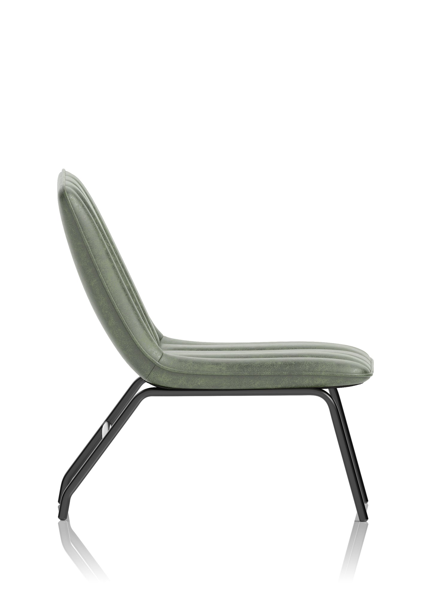 Marlow Bistro Chair – PU Leather, Forest Green or Pewter Grey, Self-Assembly, 2 Year Structural Warranty – Modern Dining or Office Accent Chair