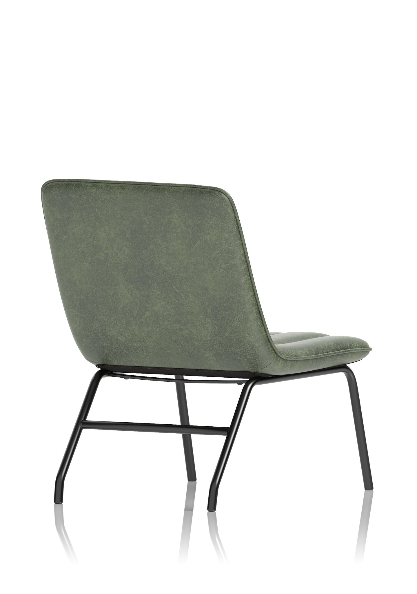 Marlow Bistro Chair – PU Leather, Forest Green or Pewter Grey, Self-Assembly, 2 Year Structural Warranty – Modern Dining or Office Accent Chair