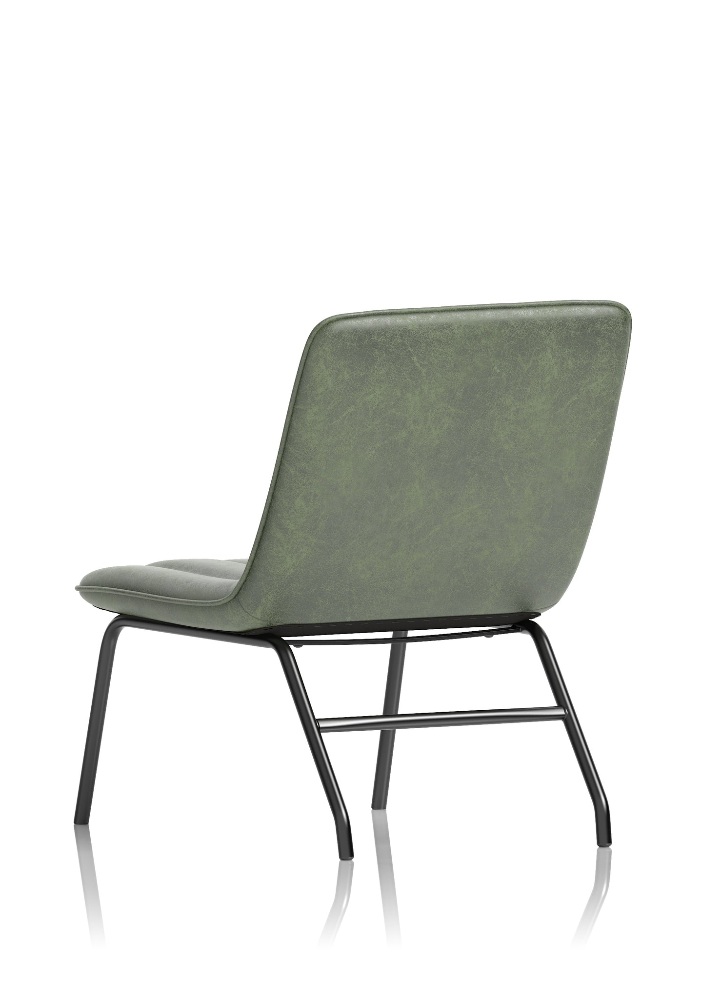 Marlow Bistro Chair – PU Leather, Forest Green or Pewter Grey, Self-Assembly, 2 Year Structural Warranty – Modern Dining or Office Accent Chair