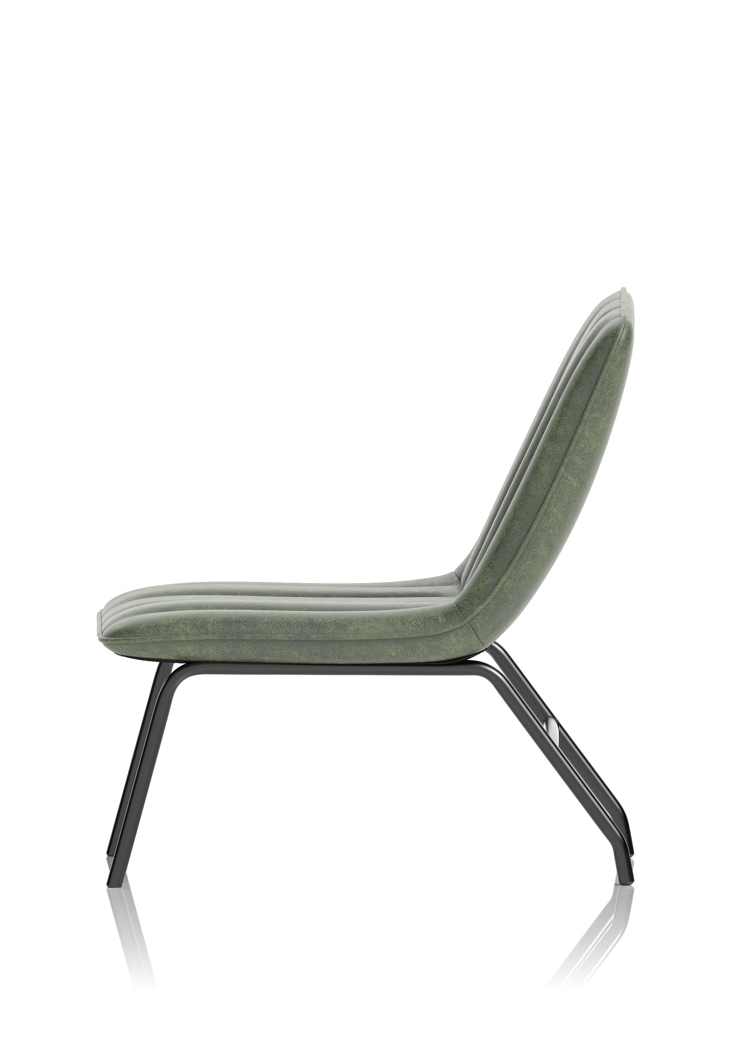 Marlow Bistro Chair – PU Leather, Forest Green or Pewter Grey, Self-Assembly, 2 Year Structural Warranty – Modern Dining or Office Accent Chair