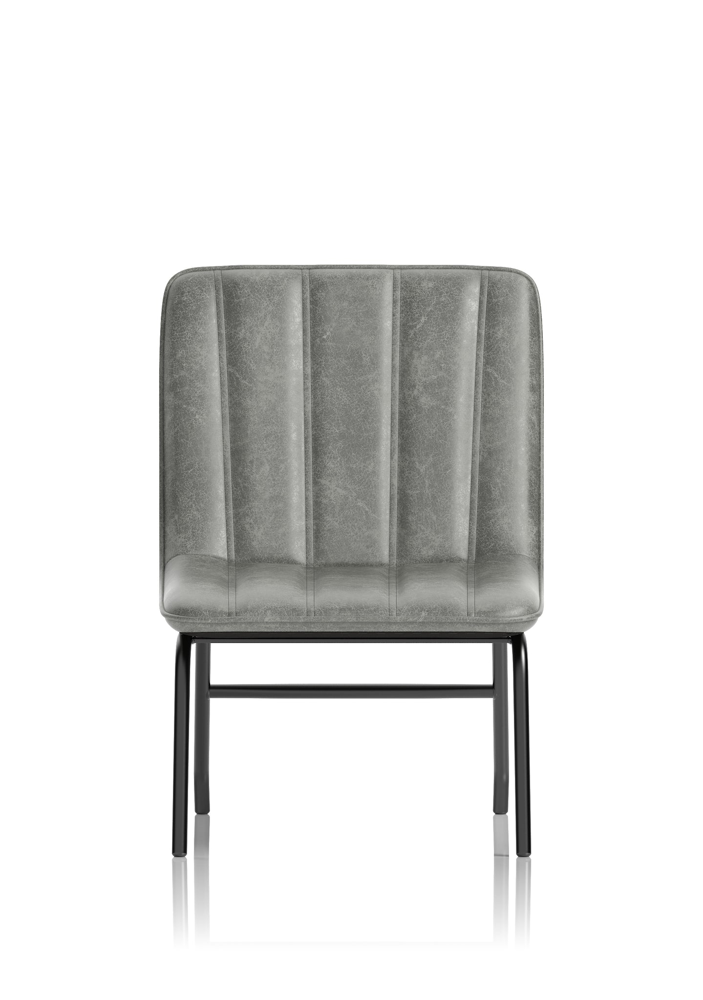 Marlow Bistro Chair – PU Leather, Forest Green or Pewter Grey, Self-Assembly, 2 Year Structural Warranty – Modern Dining or Office Accent Chair