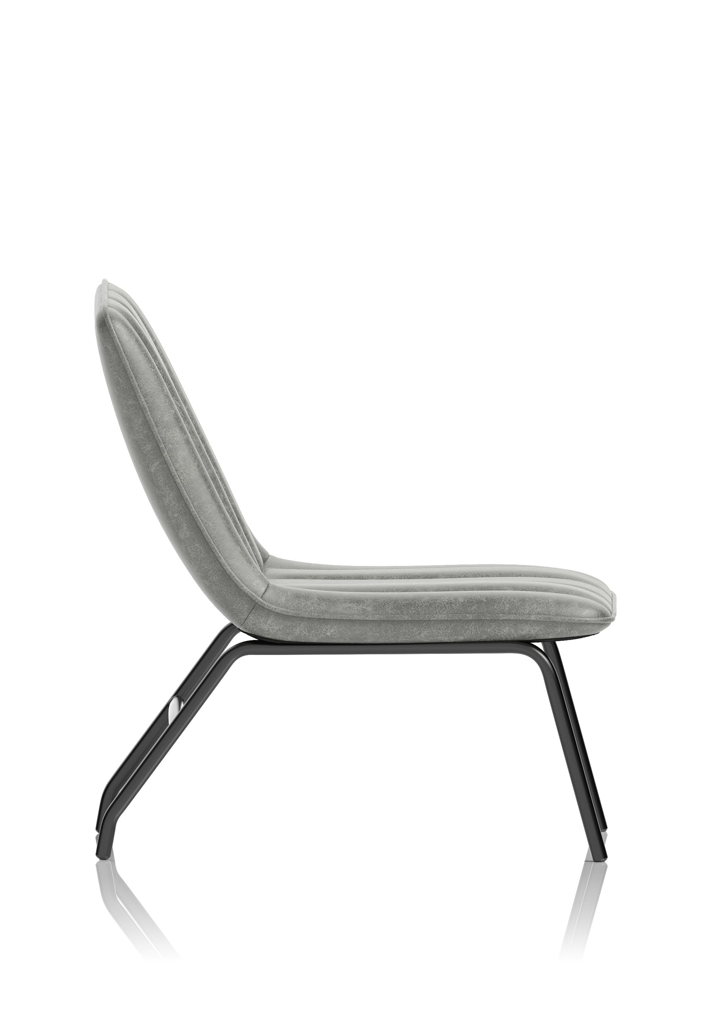 Marlow Bistro Chair – PU Leather, Forest Green or Pewter Grey, Self-Assembly, 2 Year Structural Warranty – Modern Dining or Office Accent Chair
