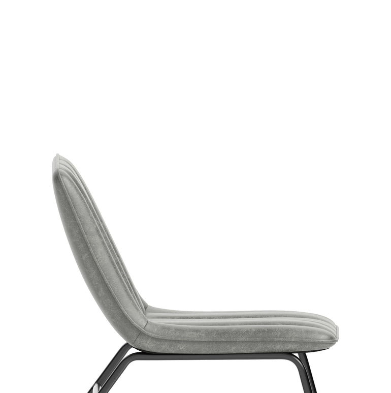 Marlow Bistro Chair – PU Leather, Forest Green or Pewter Grey, Self-Assembly, 2 Year Structural Warranty – Modern Dining or Office Accent Chair