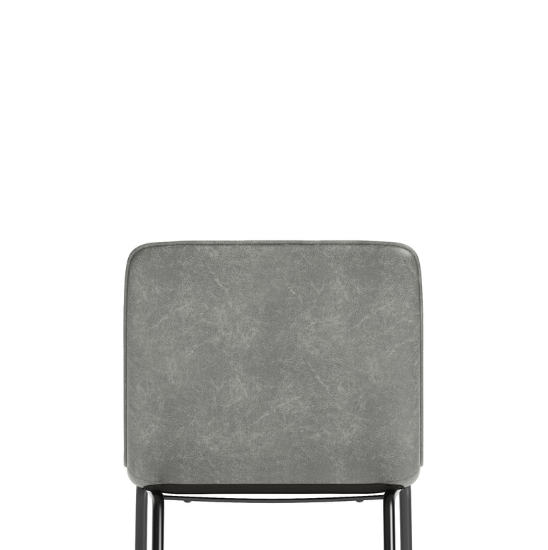 Marlow Bistro Chair – PU Leather, Forest Green or Pewter Grey, Self-Assembly, 2 Year Structural Warranty – Modern Dining or Office Accent Chair