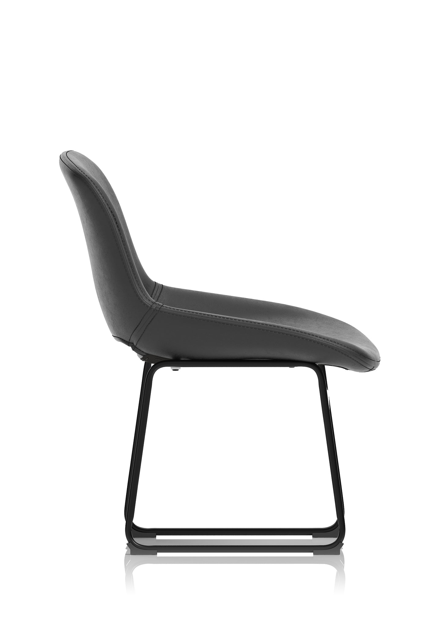 Stowe Bistro Stool – PU Leather Bar Chair, Inky Black or Pecan Brown, Self-Assembly, 2 Year Warranty, Modern Kitchen or Home Office Seating