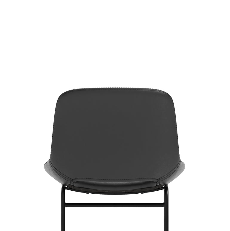 Stowe Bistro Stool – PU Leather Bar Chair, Inky Black or Pecan Brown, Self-Assembly, 2 Year Warranty, Modern Kitchen or Home Office Seating