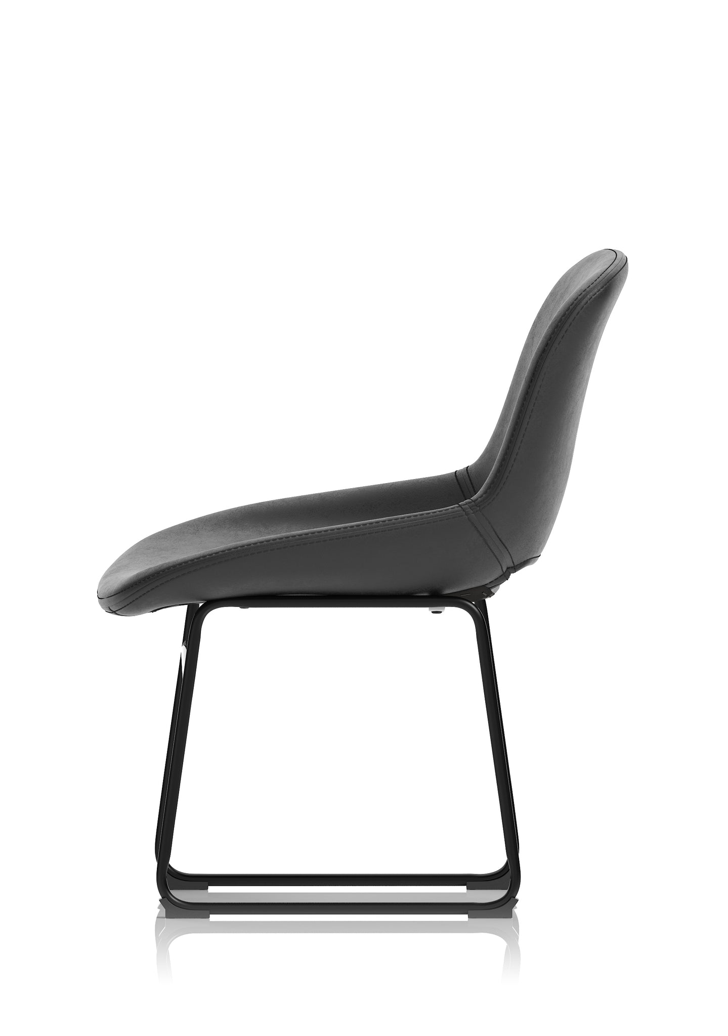 Stowe Bistro Stool – PU Leather Bar Chair, Inky Black or Pecan Brown, Self-Assembly, 2 Year Warranty, Modern Kitchen or Home Office Seating