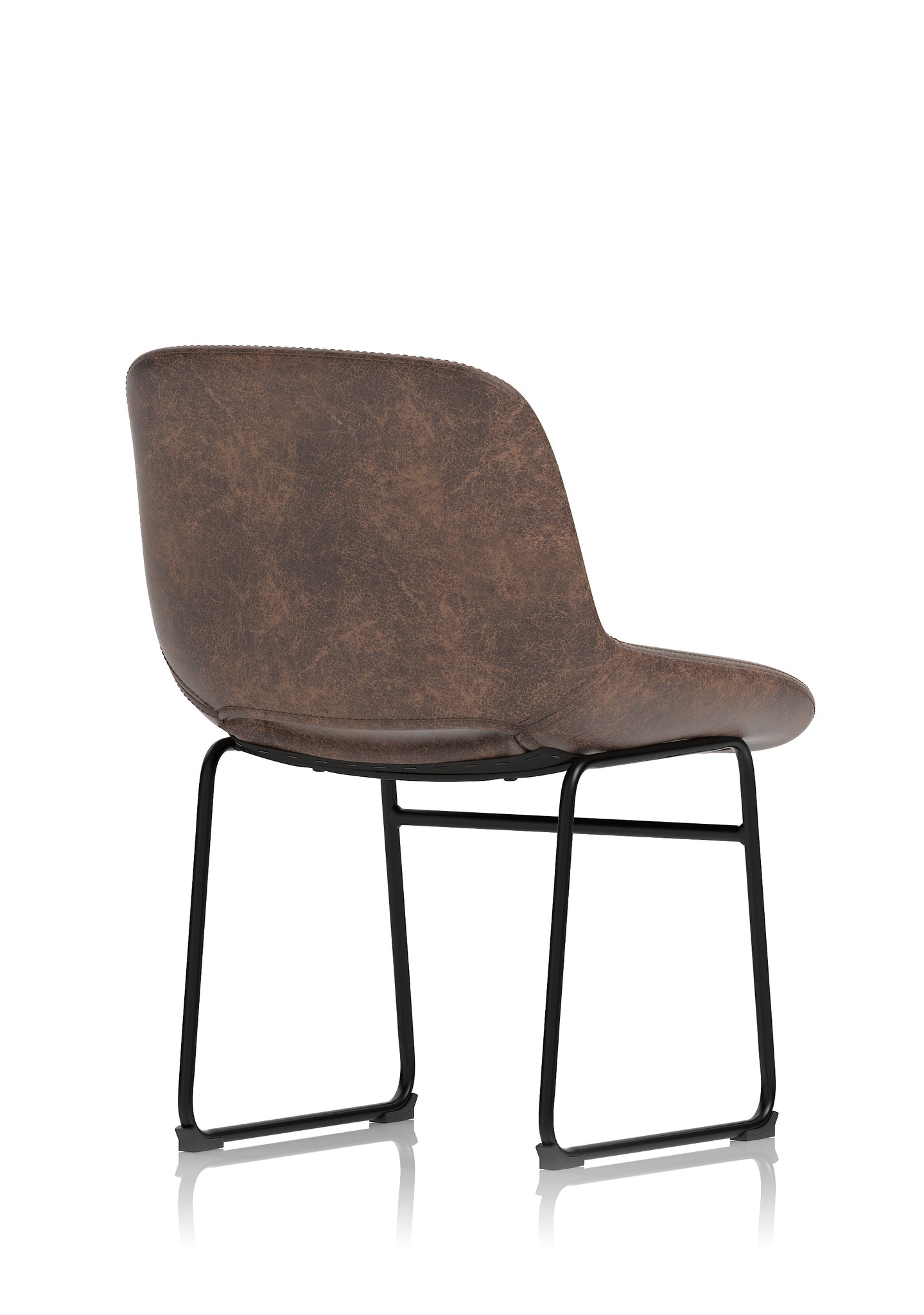 Stowe Bistro Stool – PU Leather Bar Chair, Inky Black or Pecan Brown, Self-Assembly, 2 Year Warranty, Modern Kitchen or Home Office Seating