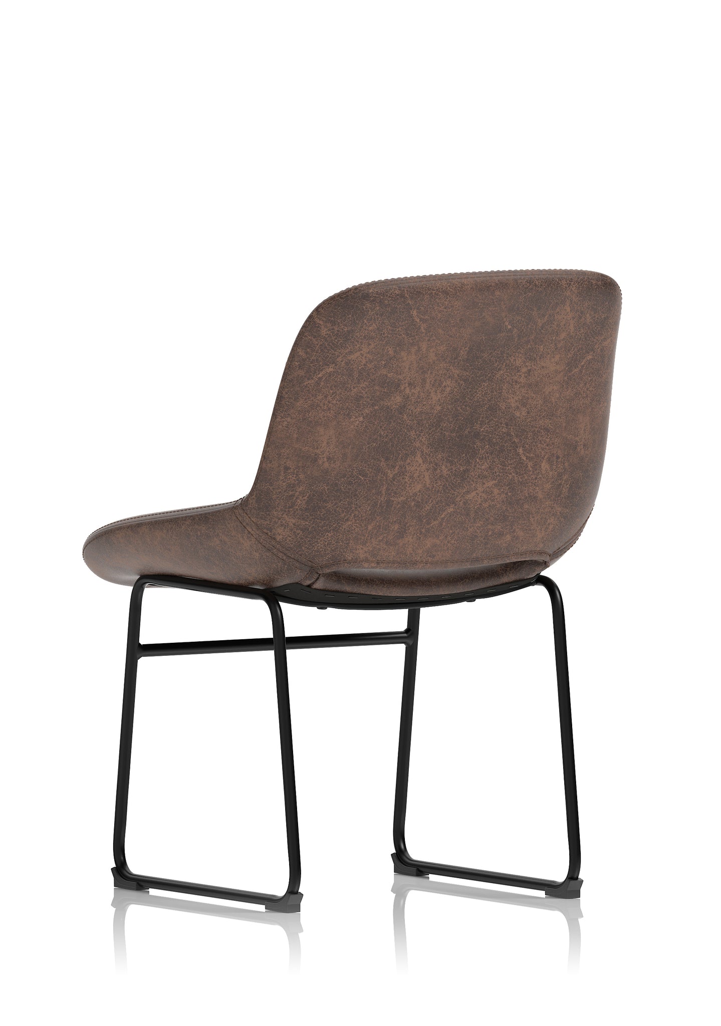 Stowe Bistro Stool – PU Leather Bar Chair, Inky Black or Pecan Brown, Self-Assembly, 2 Year Warranty, Modern Kitchen or Home Office Seating