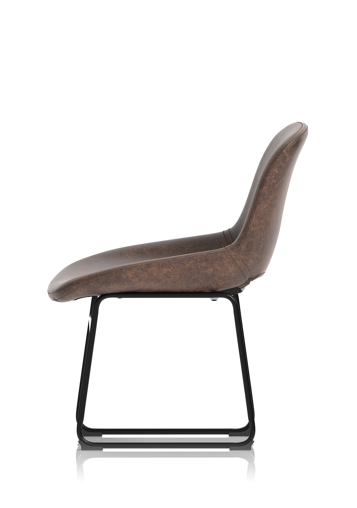 Stowe Bistro Stool – PU Leather Bar Chair, Inky Black or Pecan Brown, Self-Assembly, 2 Year Warranty, Modern Kitchen or Home Office Seating