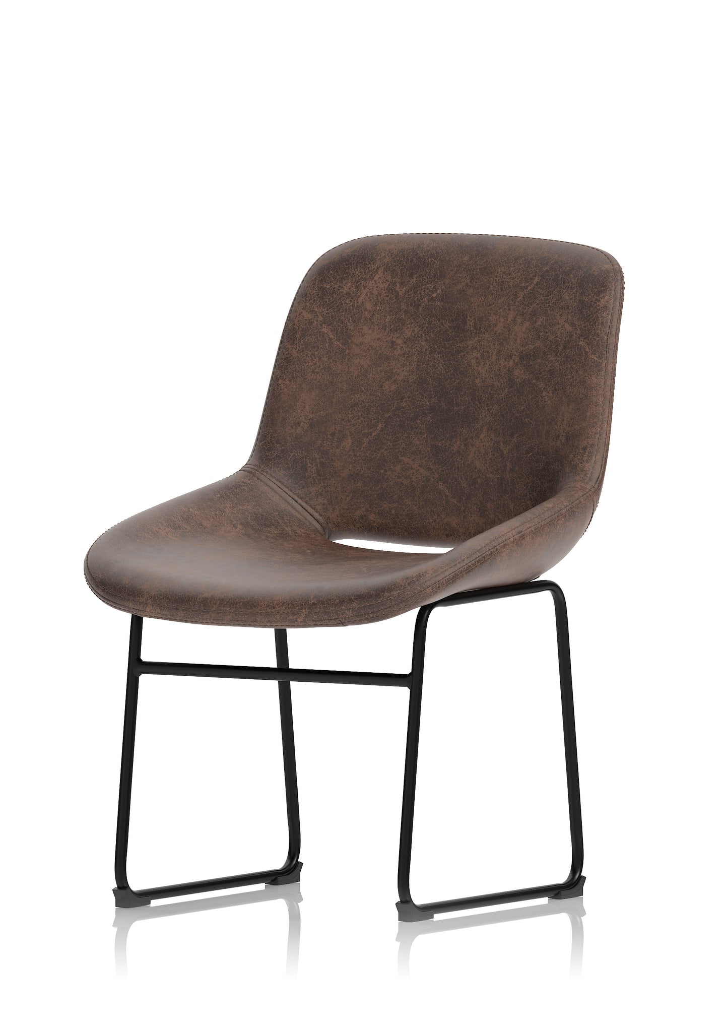 Stowe Bistro Stool – PU Leather Bar Chair, Inky Black or Pecan Brown, Self-Assembly, 2 Year Warranty, Modern Kitchen or Home Office Seating